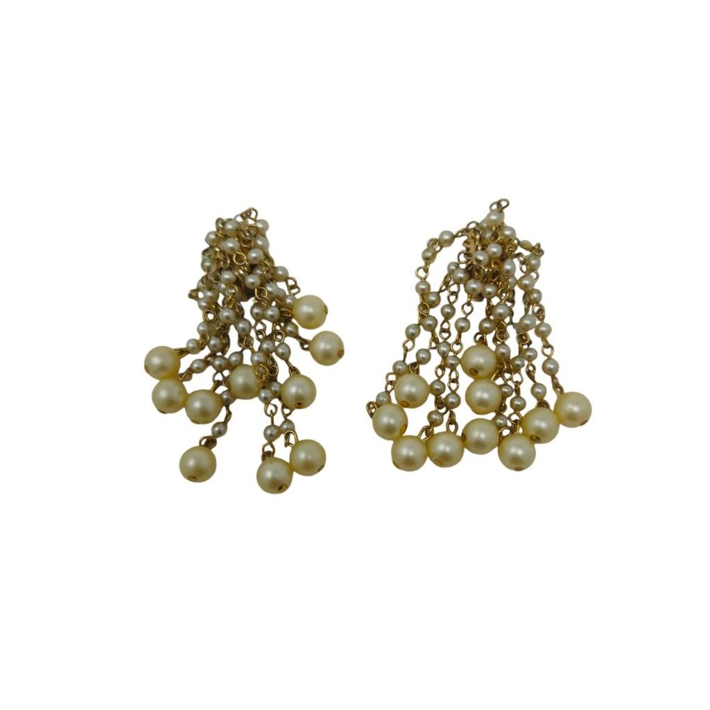 Vintage Vintage cascading faux pearl chandelier earrings Size ONE SIZE - 4 Thumbnail