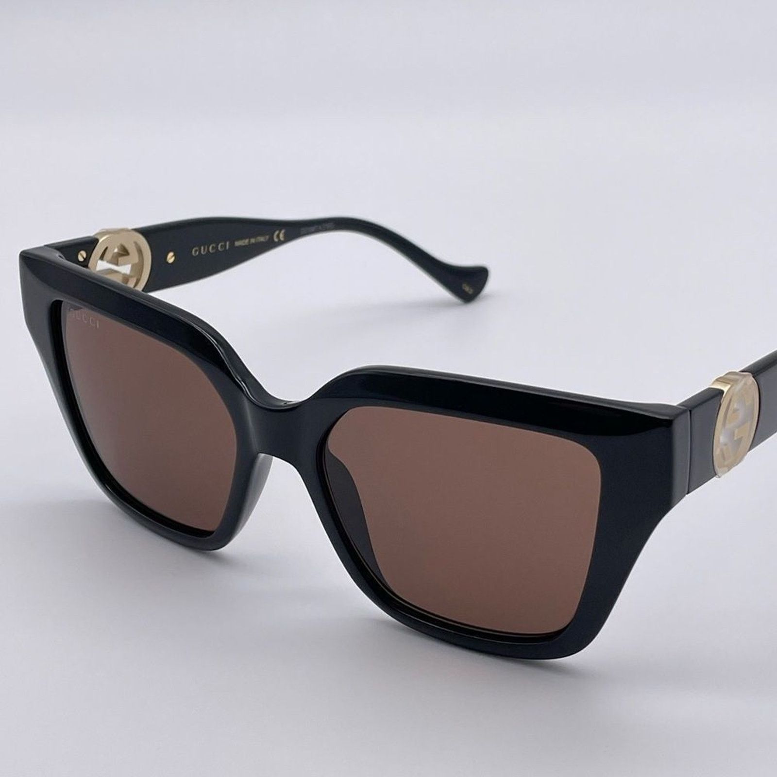 Gucci BRAND NEW GUCCI GG1023S 005 With Chain Black/Brown Women Size ONE SIZE - 6 Thumbnail