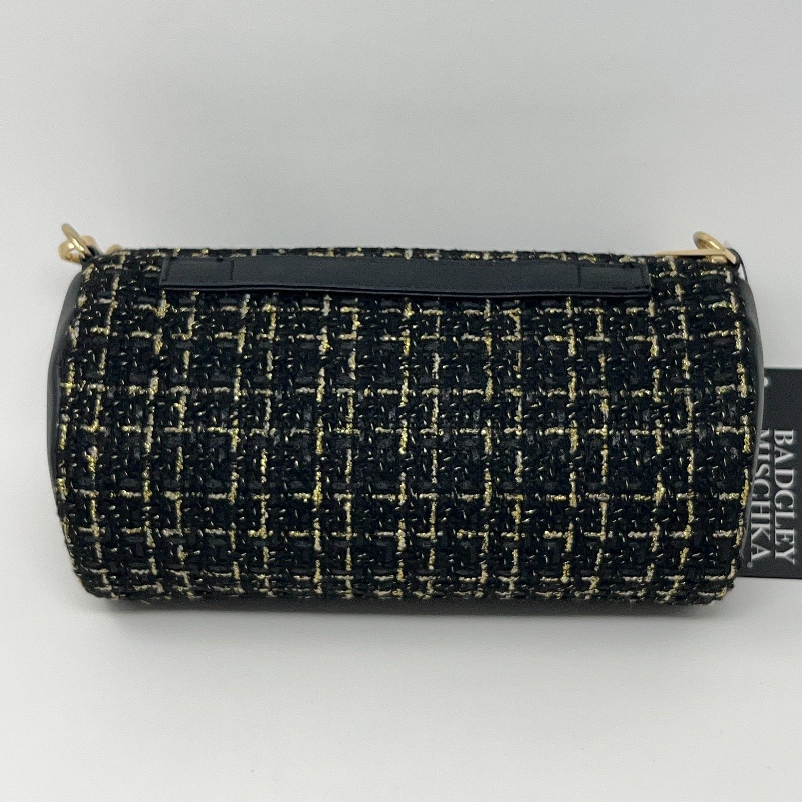Badgley Mischka Badgley Mischka New York Black Gold Tweed Bag and Wallet Set Size ONE SIZE - 6 Thumbnail