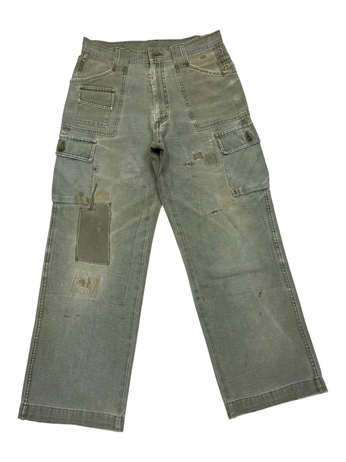 Vintage Vintage US Army Distressed Fatigue Pant Cargo Workwear Size US 29 - 3 Thumbnail