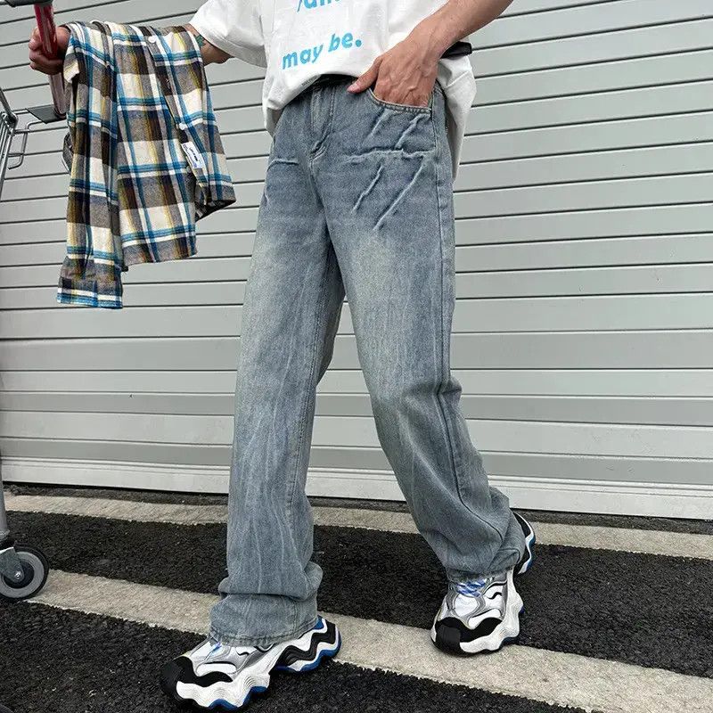 Japanese Brand Retro loose hip-hop micro flared jeans Size US 32 / EU 48 - 5 Thumbnail