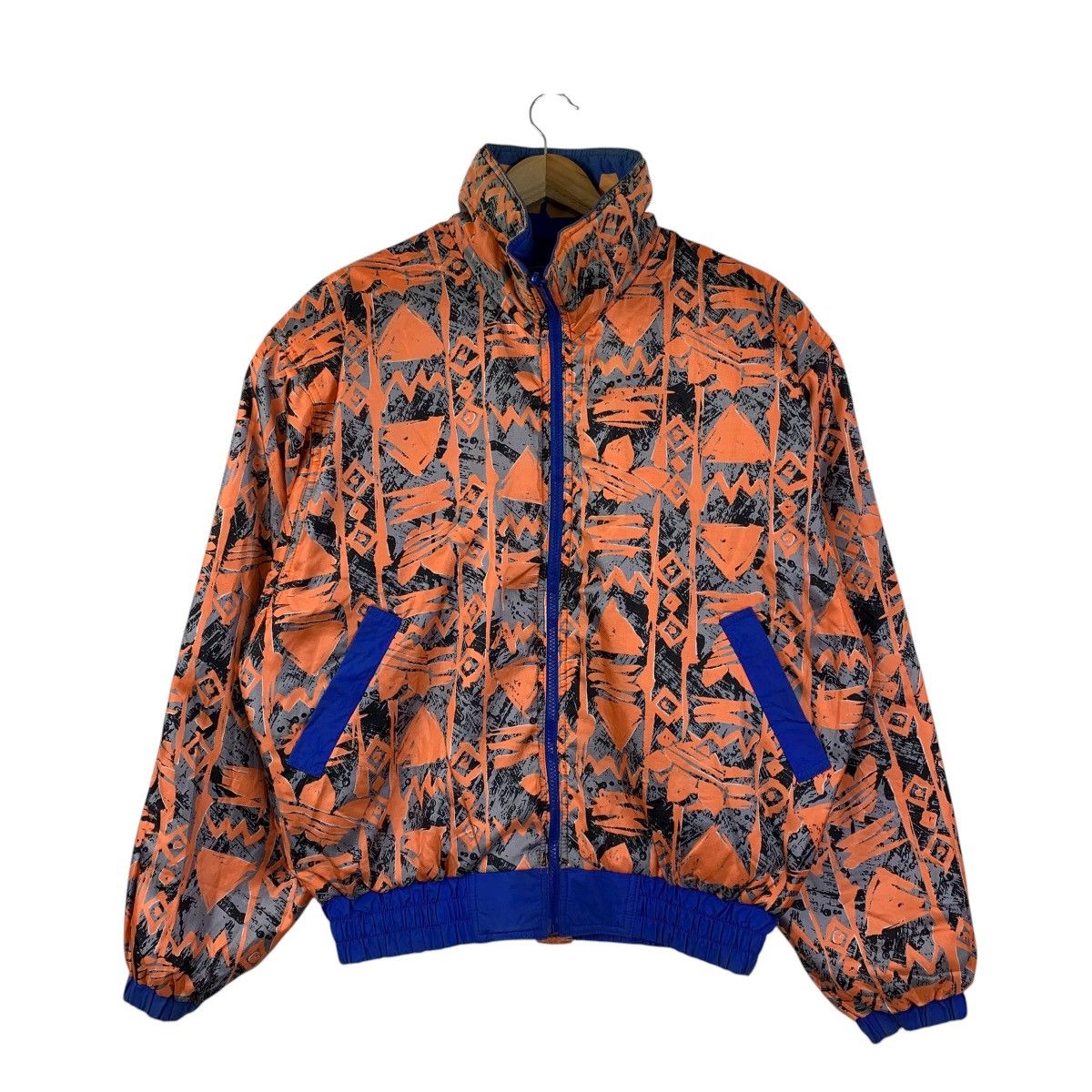 Adidas Vintage ADIDAS Reversible Windbreaker 90s Geometric Size US XXL / EU 58 / 5 - 1 Thumbnail