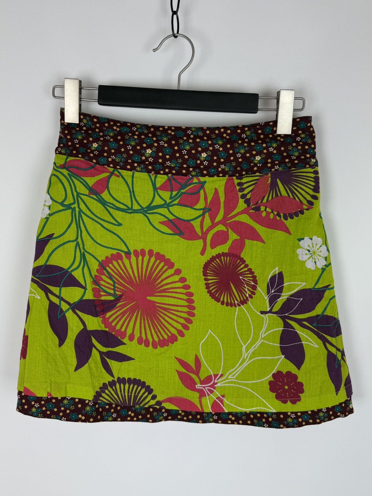 Vintage Y2K Vintage Moshiki & Nijens Patchwork Reversible Mini Skirt Size 28" / US 6 / IT 42 - 7 Thumbnail