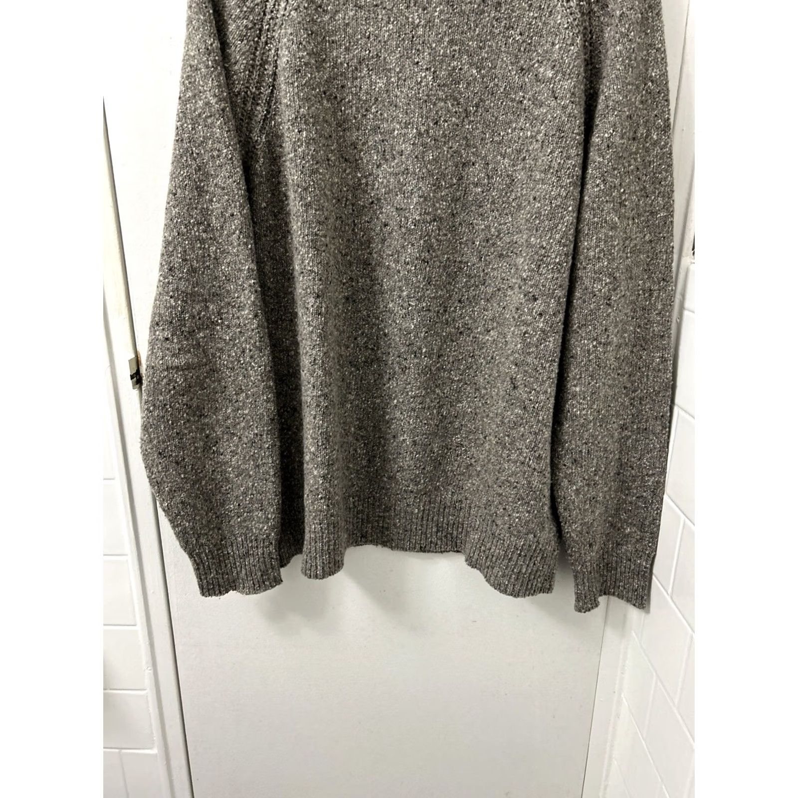 Vintage J Crew Sweater Mens XL Brown Wool Blend Speckled Crewneck Raglan Pullover L/S Regular Knit Crew Neck Casual Autumn Winter Spring Size US XL / EU 56 / 4 - 3 Thumbnail