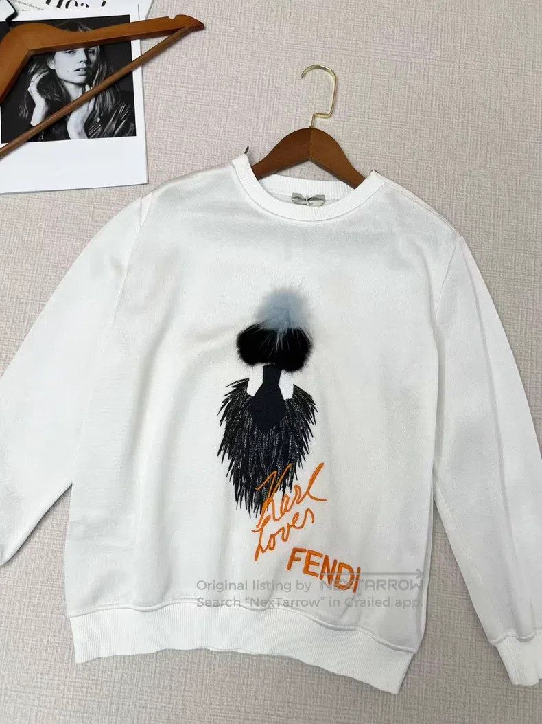 Fendi Fendi Karl loves FENDI embroidered limited edition sweatsh Size XS / US 0-2 / IT 36-38 - 2 Thumbnail