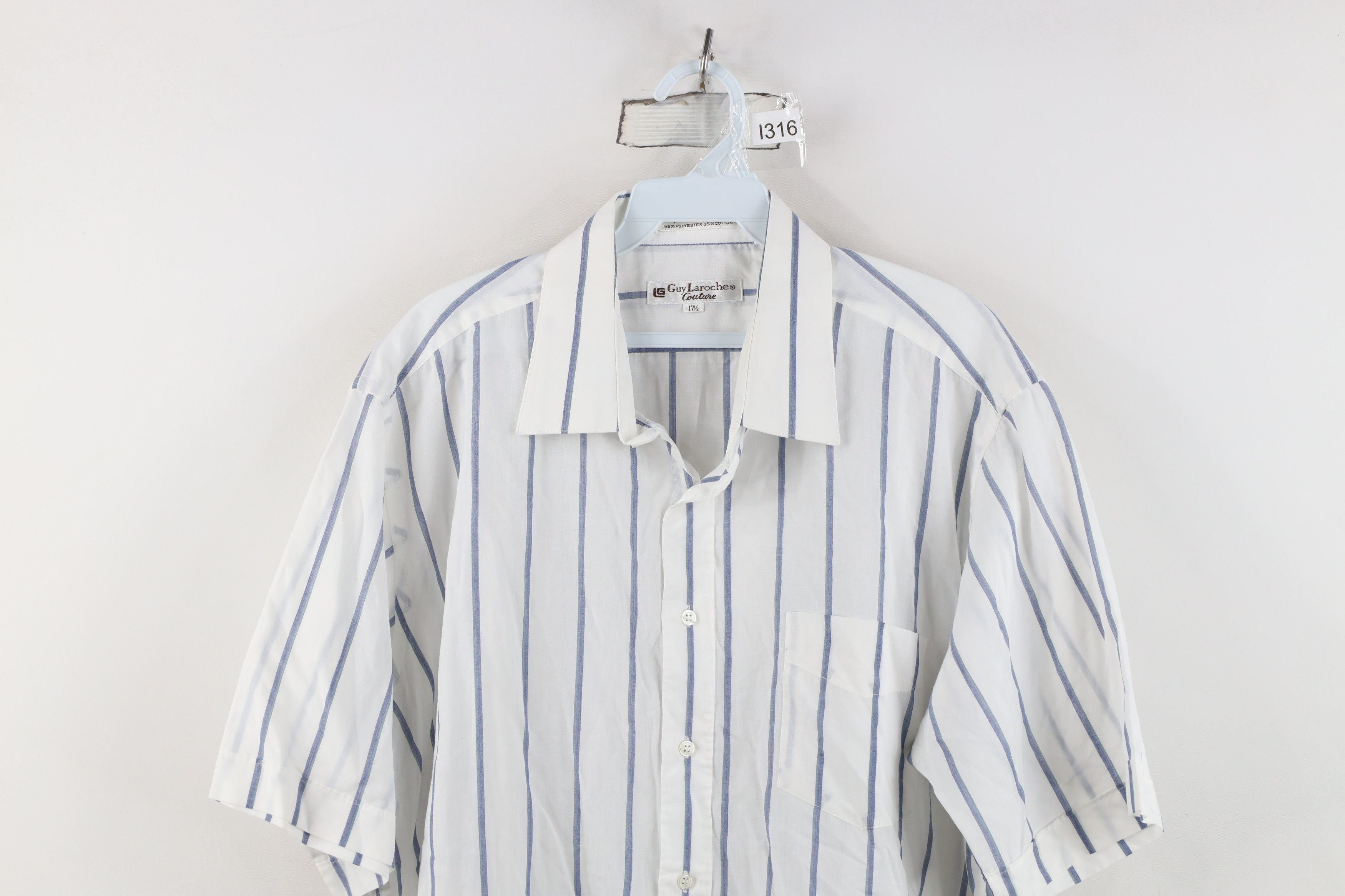 Vintage Vintage 80s 90s Streetwear Needle Striped Button Shirt Size US M / EU 48-50 / 2 - 2 Thumbnail
