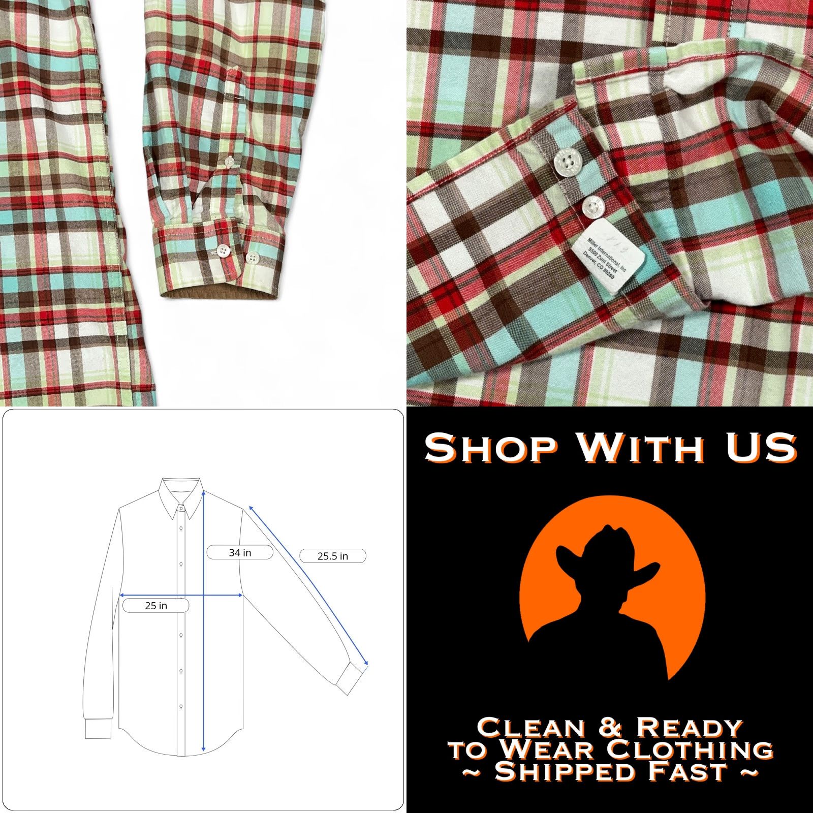 Vintage Cinch Shirt Adult EXTRA LARGE Brown Plaid Western Cowboy Rodeo Workwear Outdoor Size US XL / EU 56 / 4 - 8 Thumbnail