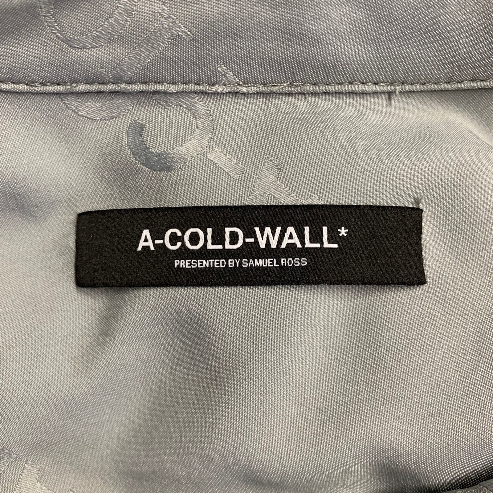A-COLD-WALL* M Grey Monogram Polyamide Pop-Over Short Sleeve Shirt Size US M / EU 48-50 / 2 - 5 Thumbnail