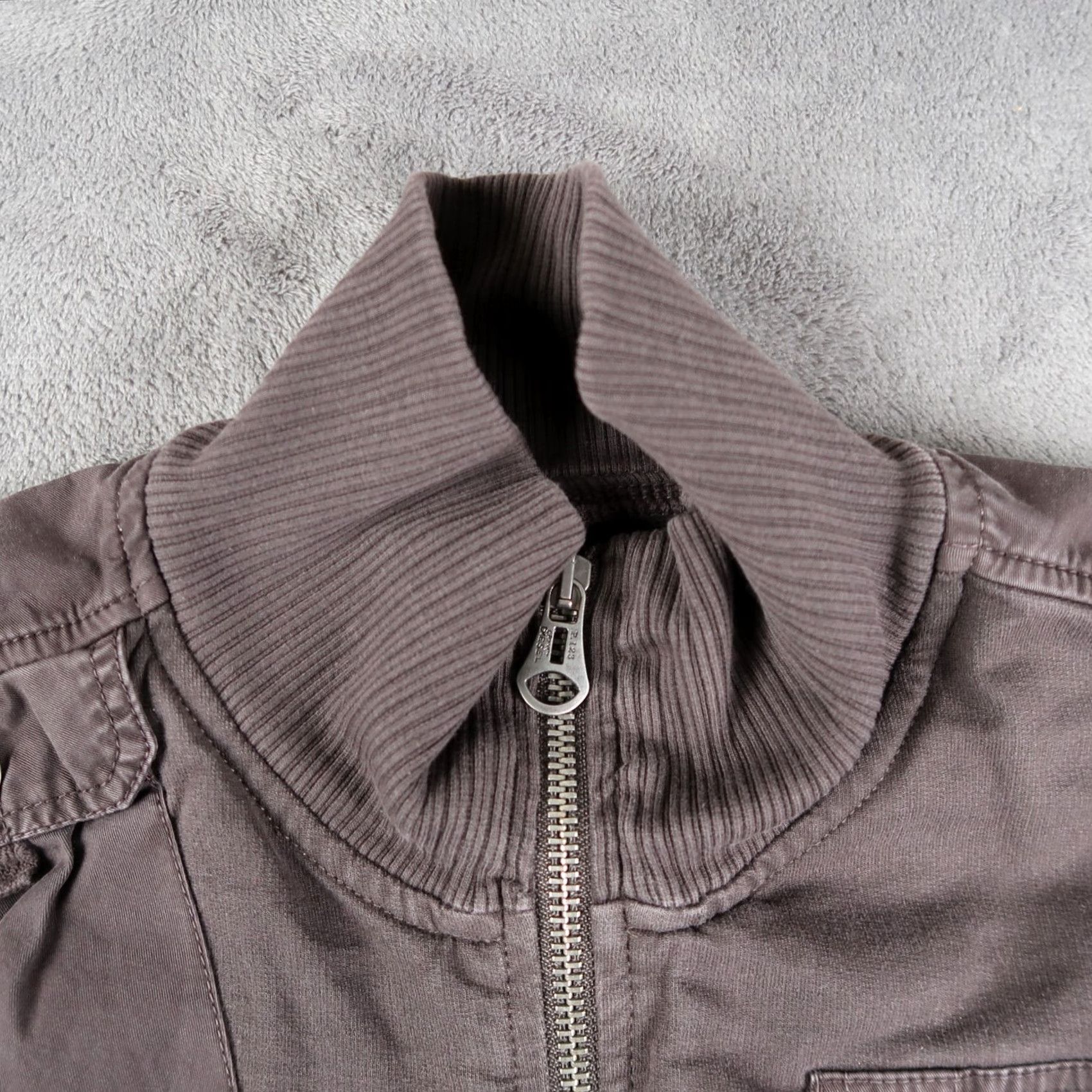 Diesel Diesel Bomber Jacket Brown Womens XL Slim Full Zip Utility Pockets Size XL / US 12-14 / IT 48-50 - 3 Thumbnail