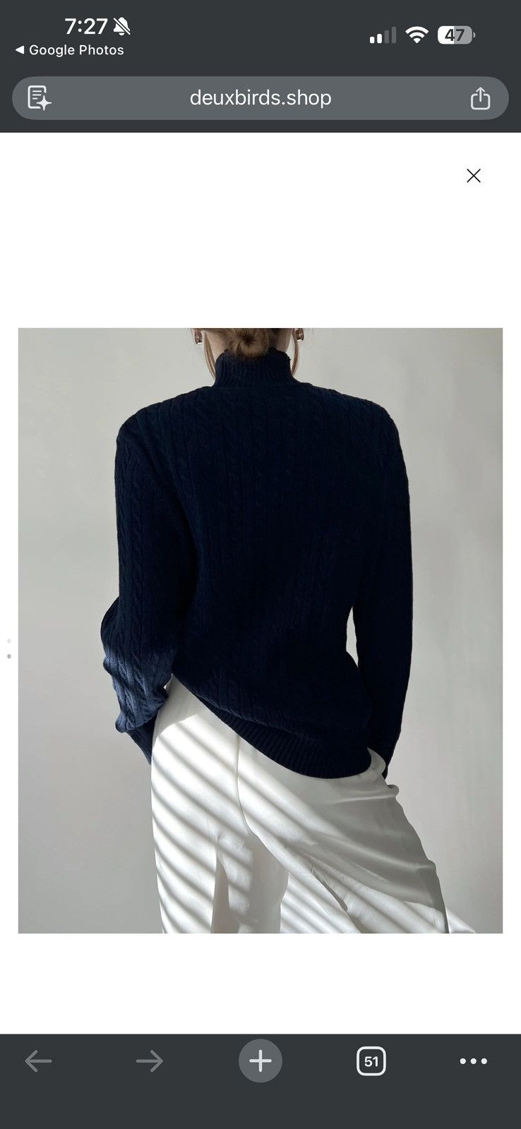 Polo Ralph Lauren Vintage Ralph Lauren Navy Crest Mock Knit Sweater Australia Size L / US 10 / IT 46 - 2 Thumbnail