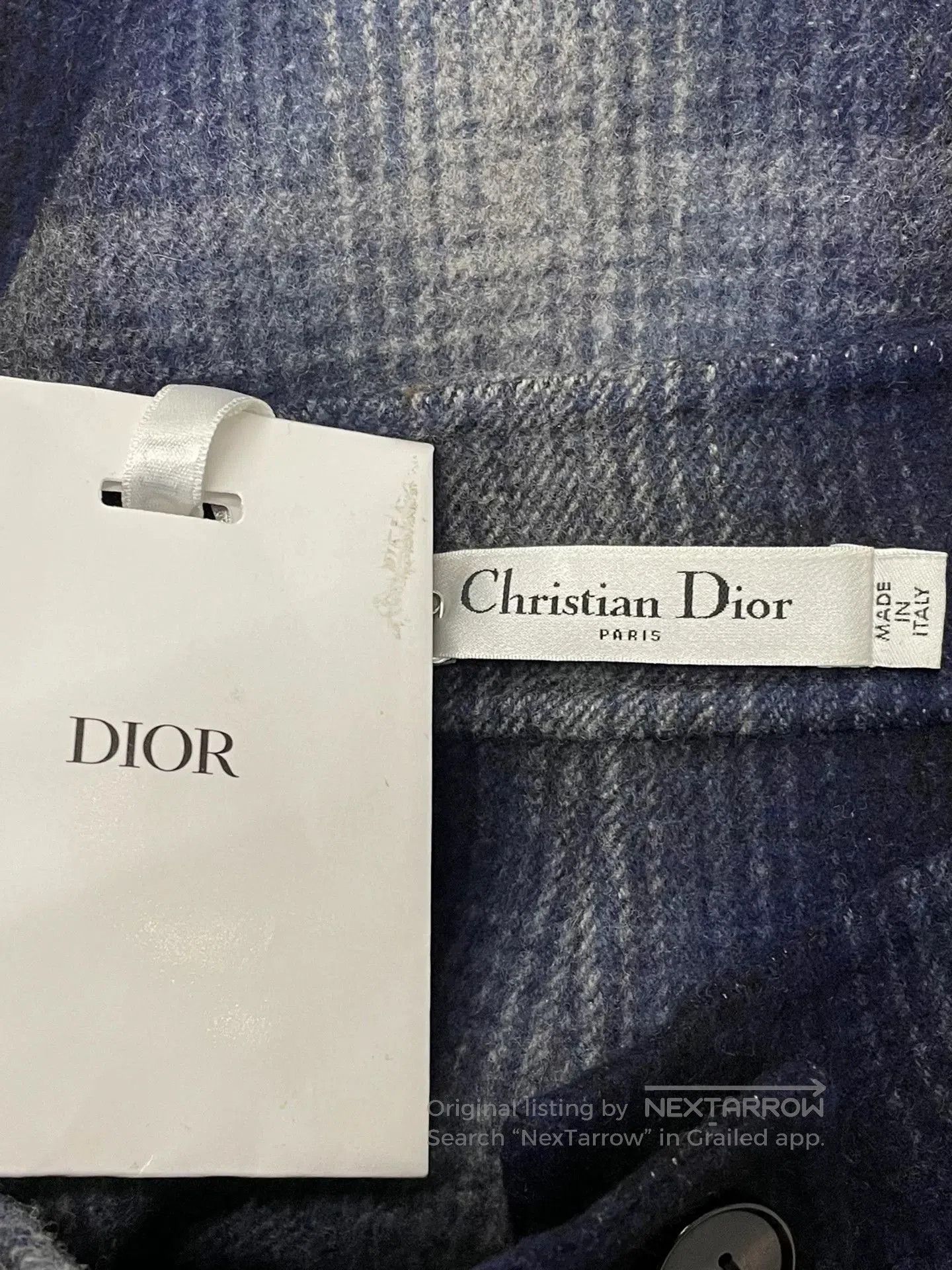 Dior Dior Blue Plaid Wool Fringe Skirt. Size US 34 / EU 50 - 3 Thumbnail
