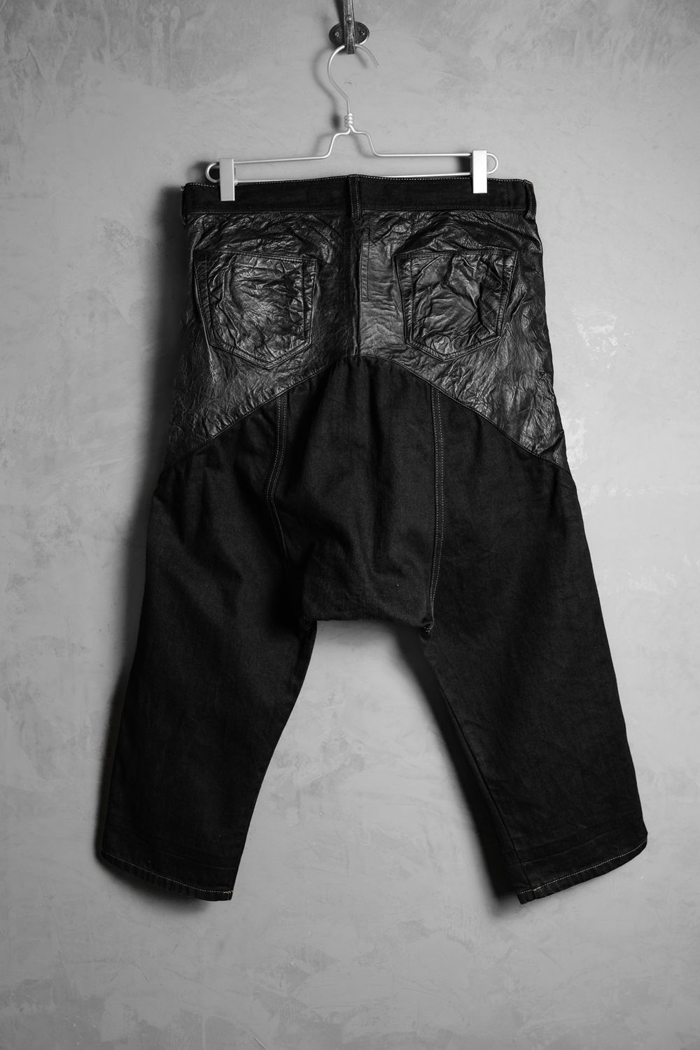 Rick Owens Drkshdw Rick Owens DRKSHDW Lamb Leather Patch Cropped Jeans Size US 30 / EU 46 - 7 Thumbnail