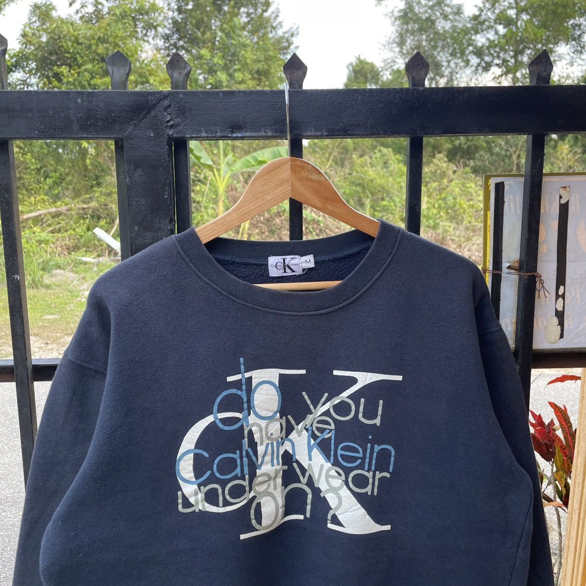 Calvin Klein 🔥Vintage Calvin Klein Underwear Big Logo Boxy Sweatshirts Size US M / EU 48-50 / 2 - 4 Thumbnail