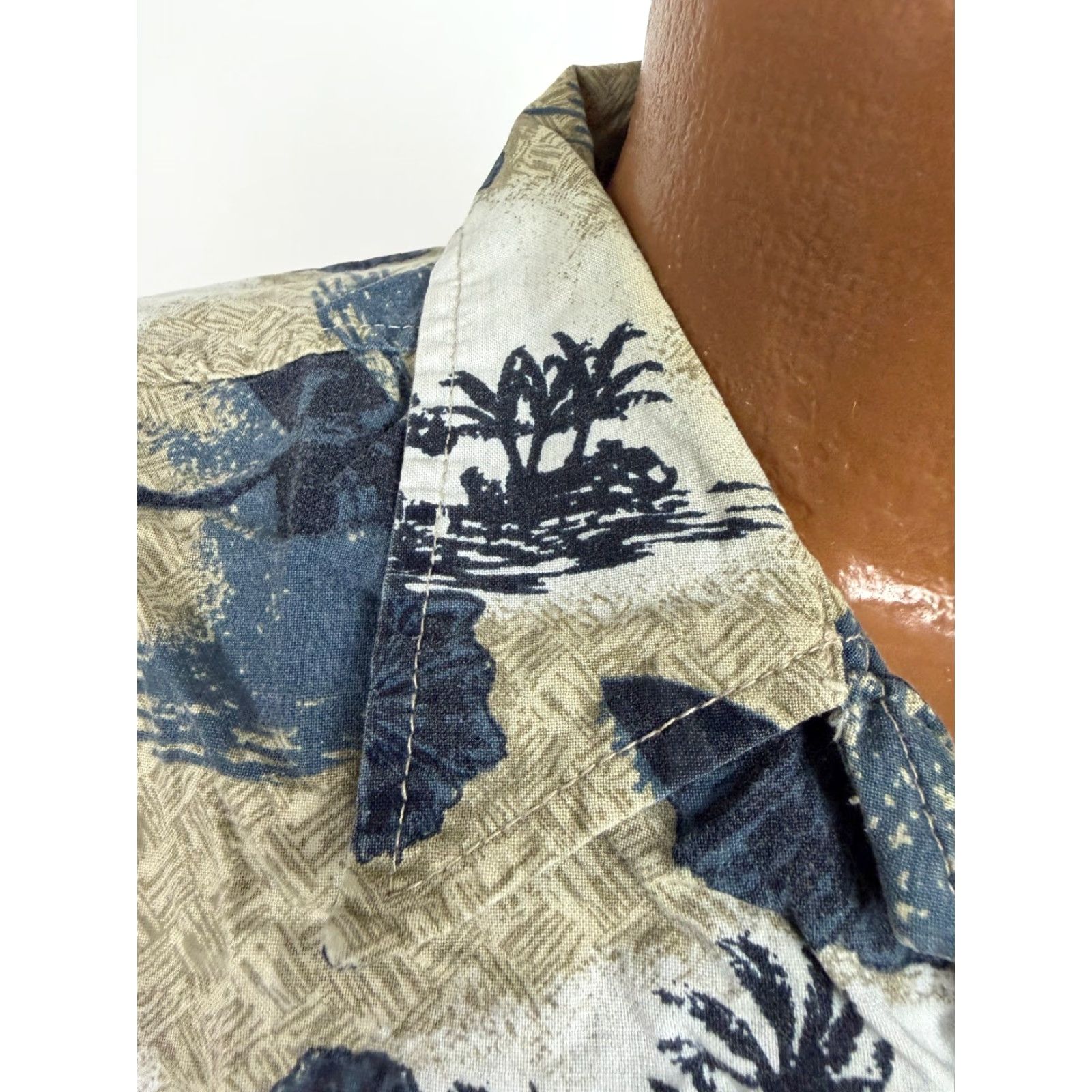 Vintage VINTAGE Pacific Coast Highway Hawaiian Shirt Mens L beige Cotton 90s Floral Surf Camp Collar Button-Up Short Sleeve Size US L / EU 52-54 / 3 - 3 Thumbnail