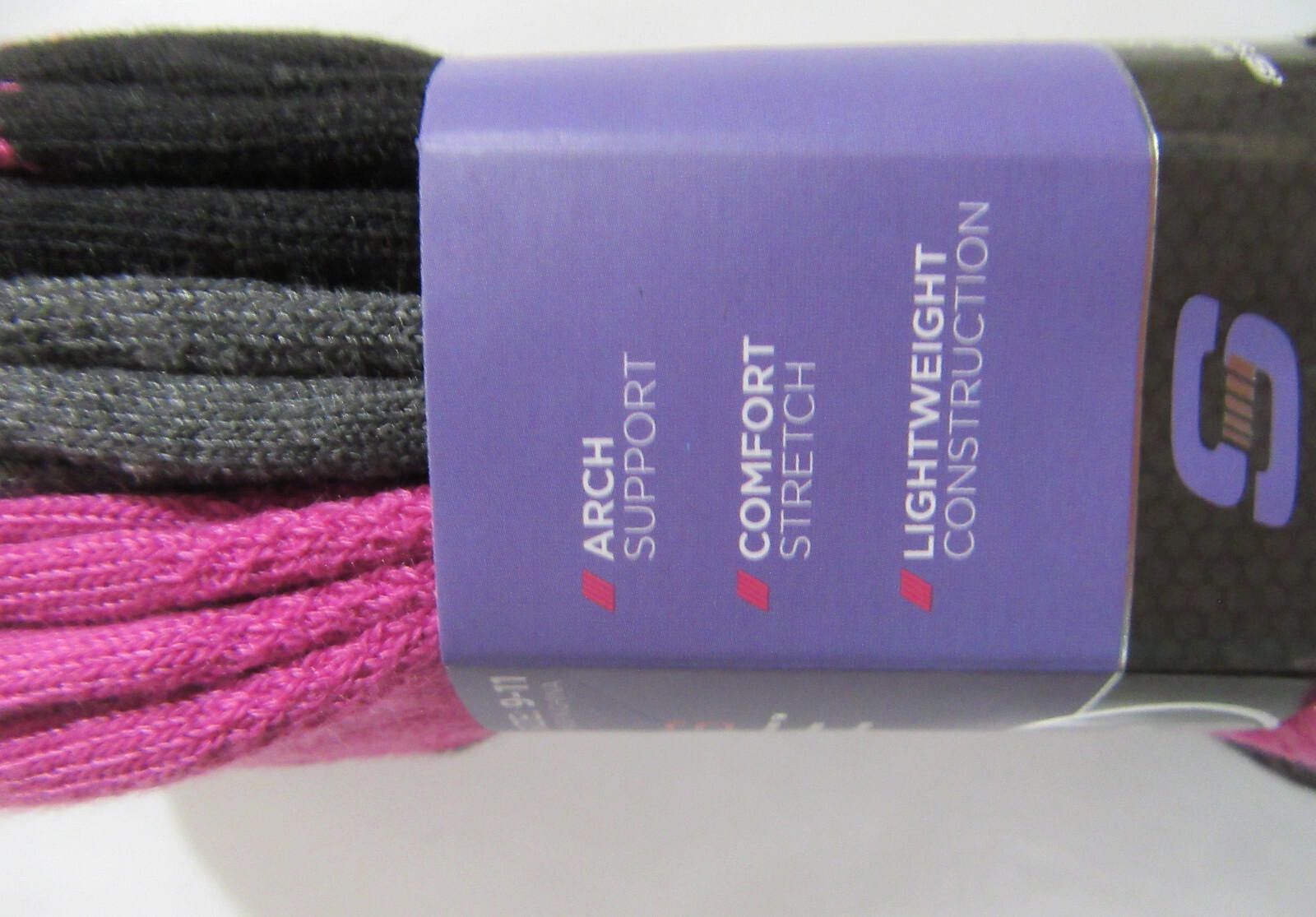 SKECHERS Skechers Active Low Cut Socks Black Pink and Grey Pack of 6 Size ONE SIZE - 5 Thumbnail
