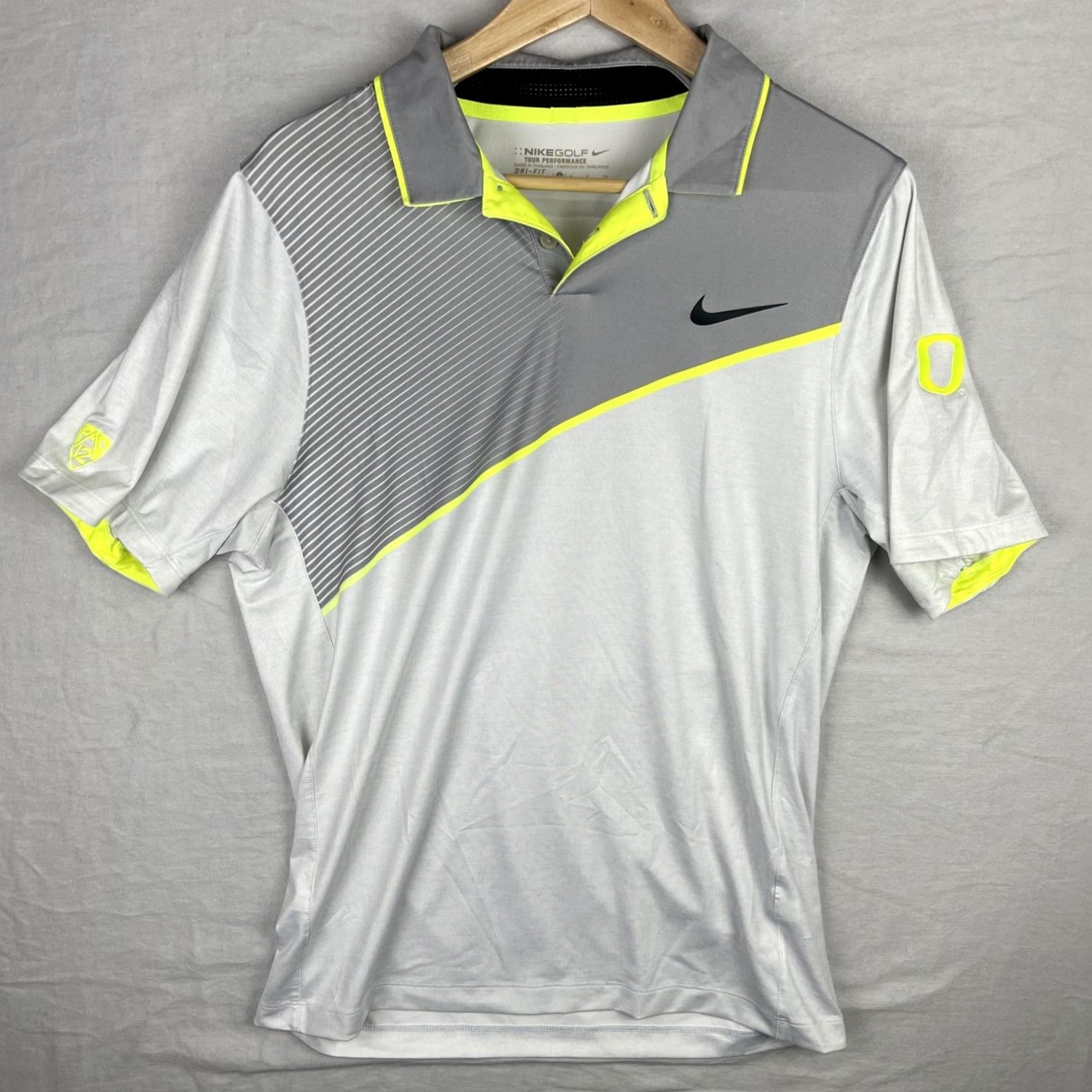 Nike Nike Oregon Ducks Polo Shirt Mens Small Dri-FIT Golf College Logo Embroidered Gray Short Sleeve Shirt Size US S / EU 44-46 / 1 - 2 Thumbnail