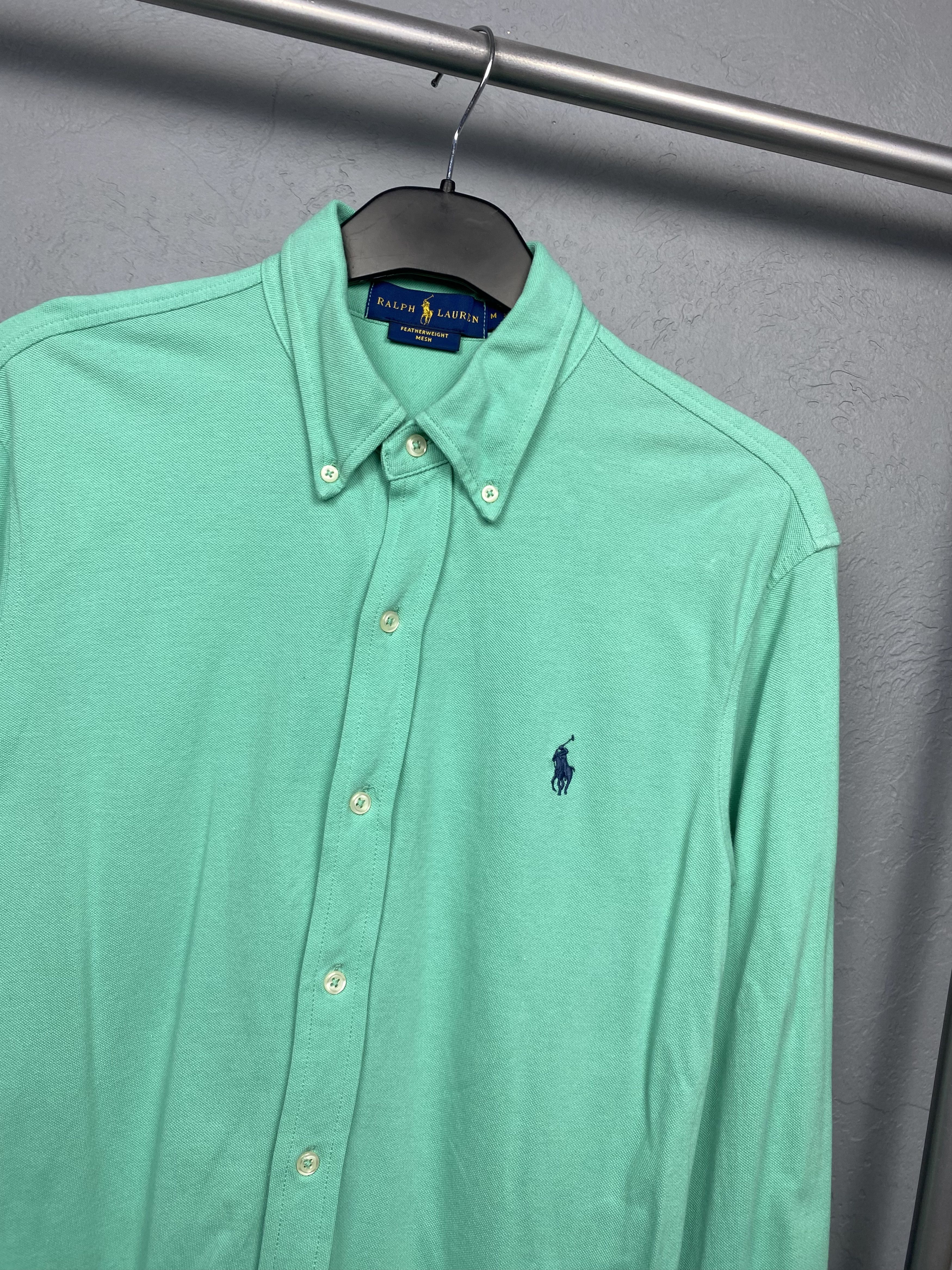 Polo Ralph Lauren × Ralph Lauren Polo Ralph Lauren Mens Knit Oxford Featherweight Mesh Shirt Size US M / EU 48-50 / 2 - 2 Thumbnail