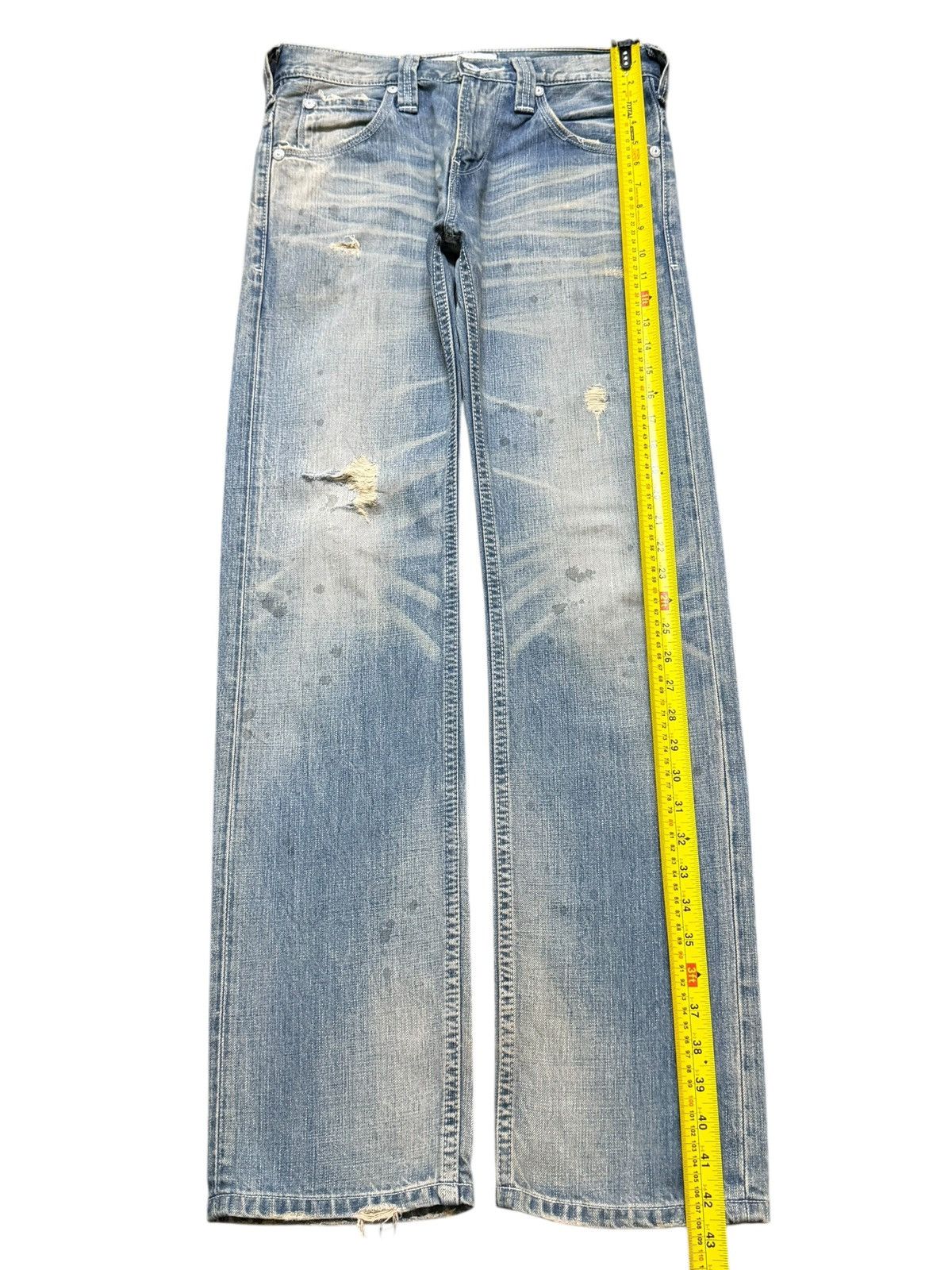 Levi's Vintage Y2K Levis 504 Faded Wash Whisker Distressed Straight Size US 30 / EU 46 - 12 Thumbnail