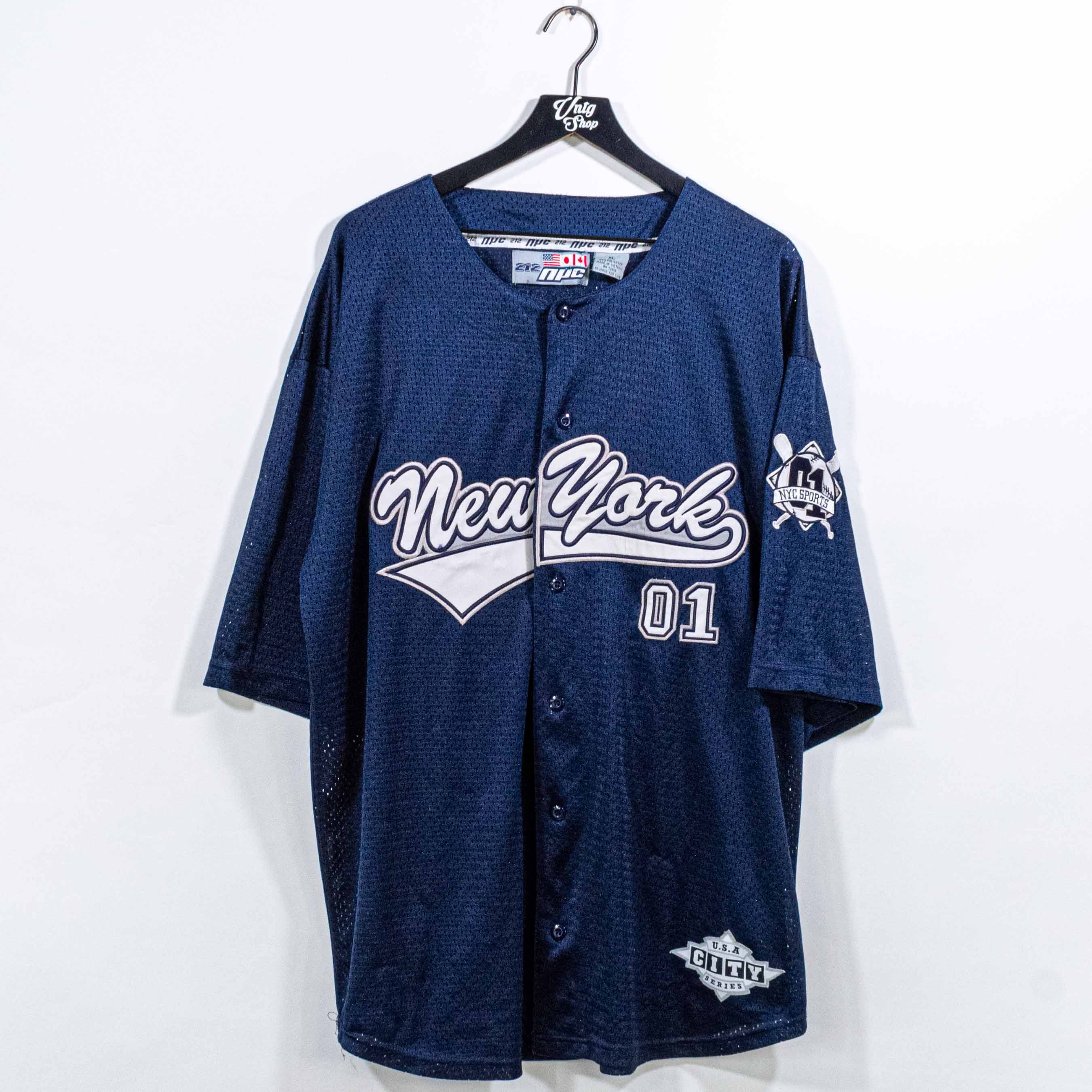 212 NYC New York Baseball Jersey XL Y2K Hip Hop Skater Tops