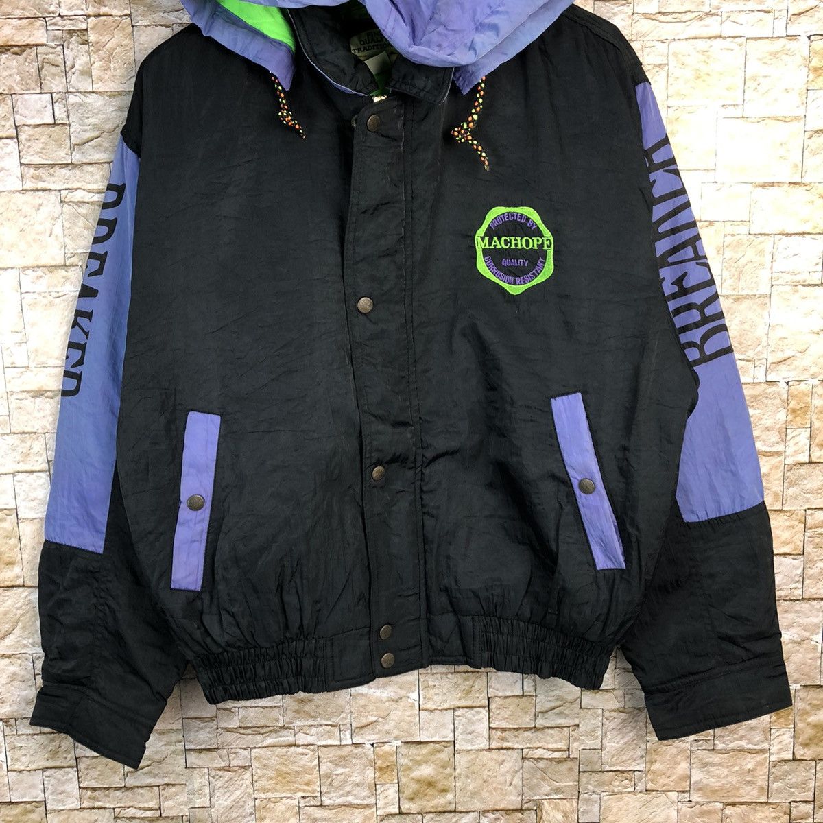 Japanese Brand Machope WindBreaker Purple Hoodie #A559 Size US L / EU 52-54 / 3 - 3 Thumbnail