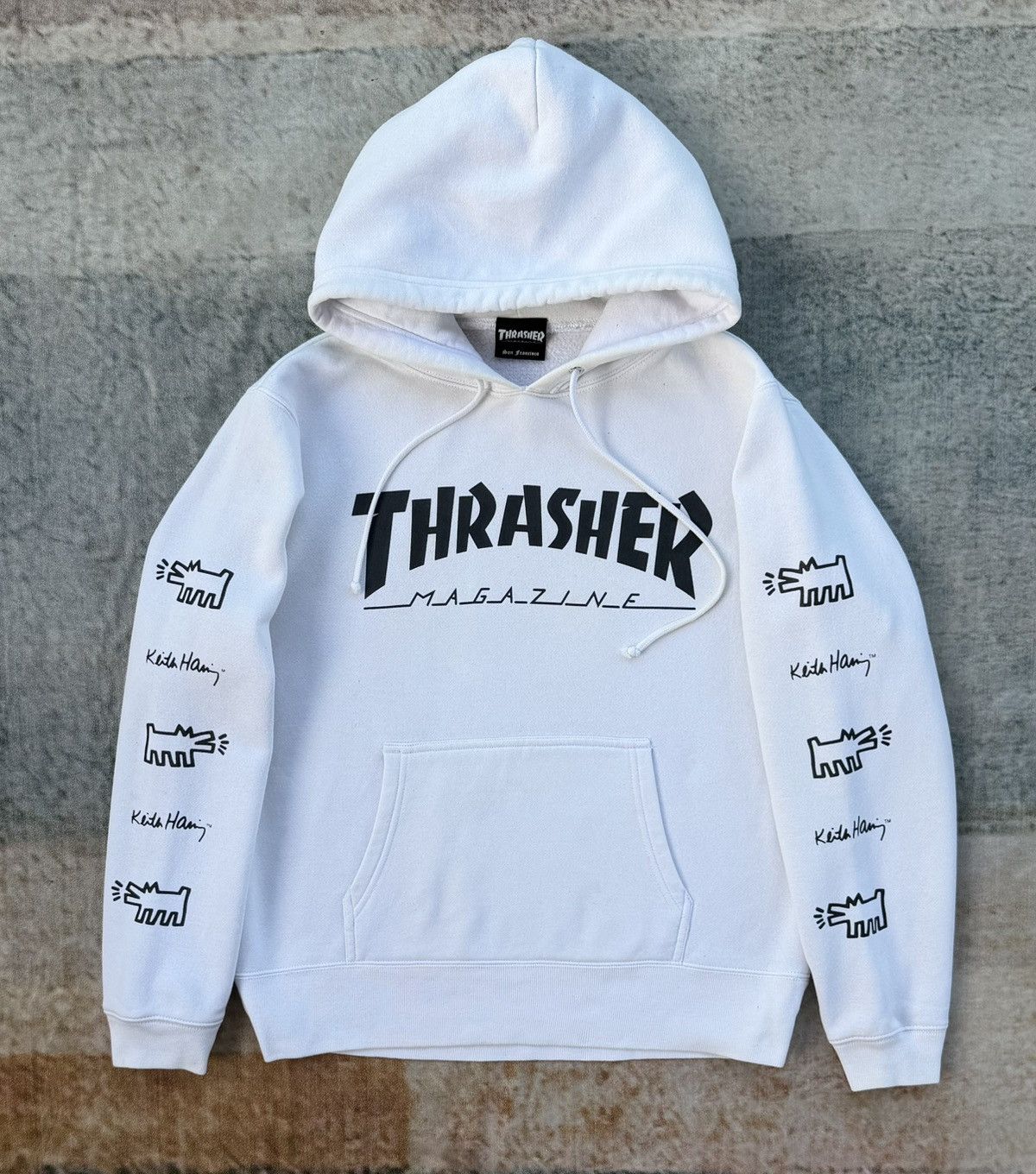 Thrasher Thrasher Magazine x Keith Haring Hoodie White Graphic Size US S / EU 44-46 / 1 - 1 Thumbnail