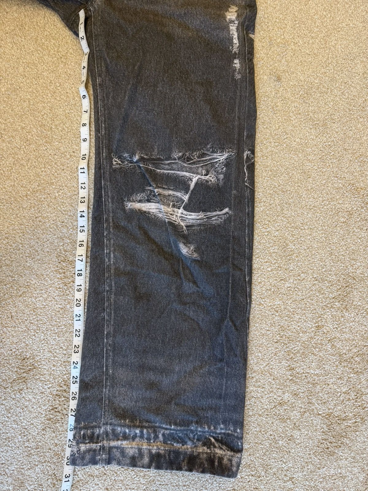 Wooyoungmi Wooyoungmi Trompe L’œil Printed Wide Leg Jeans Size US 28 / EU 44 - 3 Thumbnail