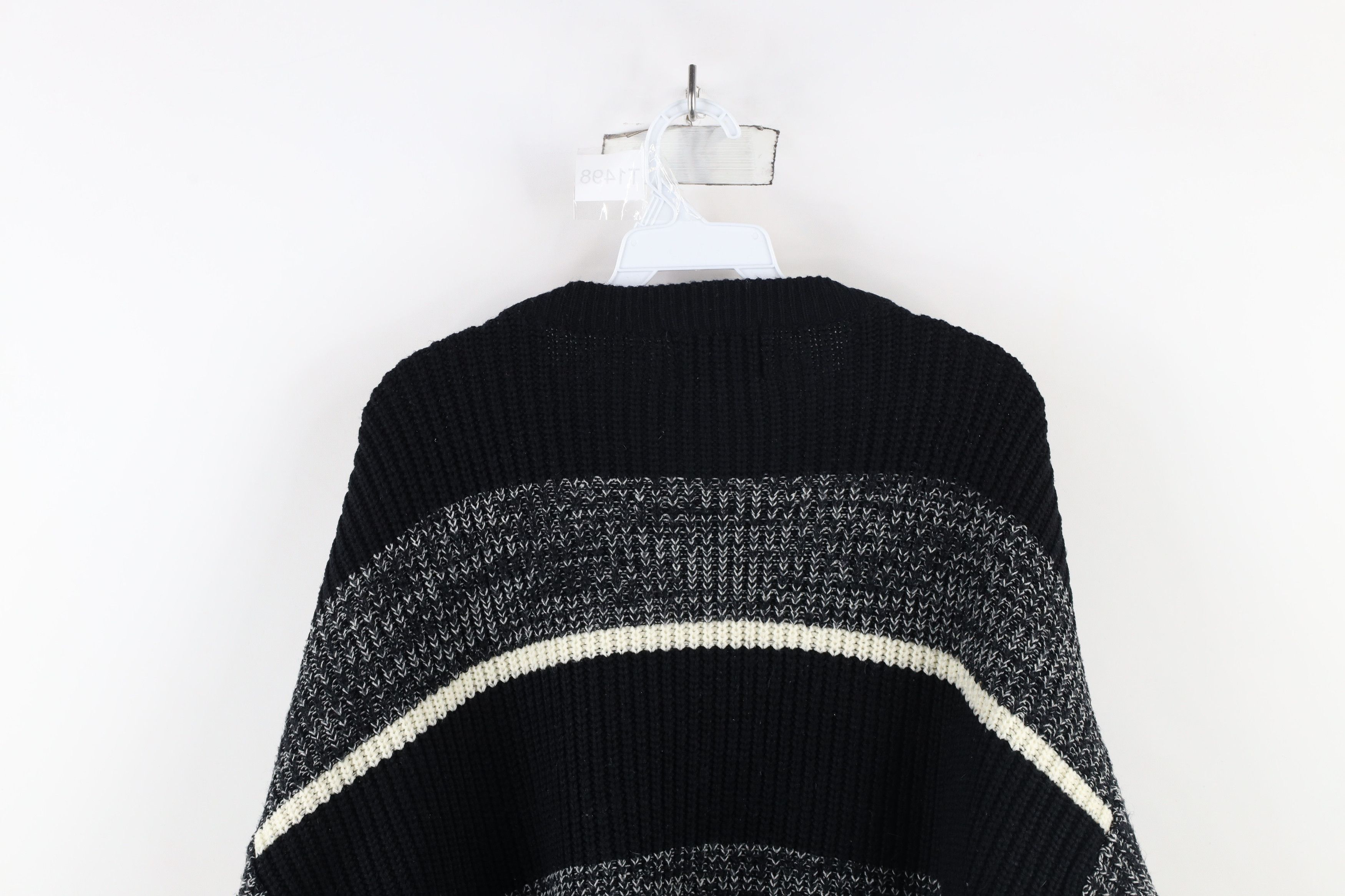 Vintage Vintage 90s Streetwear Block Chunky Ribbed Knit Sweater Size US XL / EU 56 / 4 - 7 Thumbnail