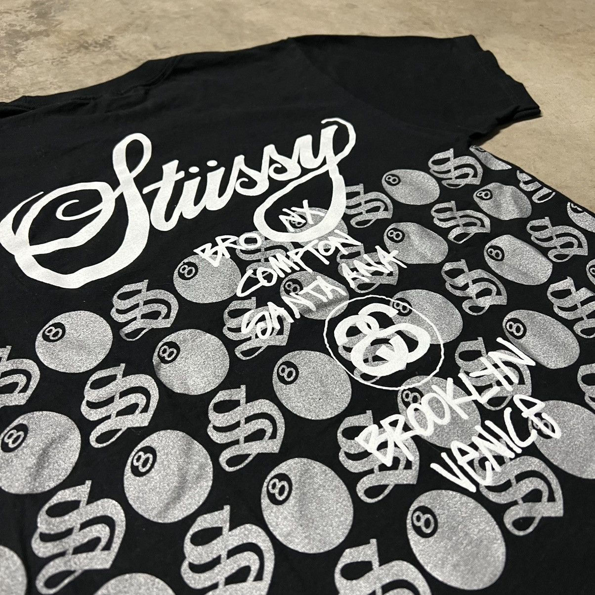 Hypebeast × Stussy Vintage 2000’s Stussy Logo World Tour Graphic T-Shirt Size US S / EU 44-46 / 1 - 7 Thumbnail