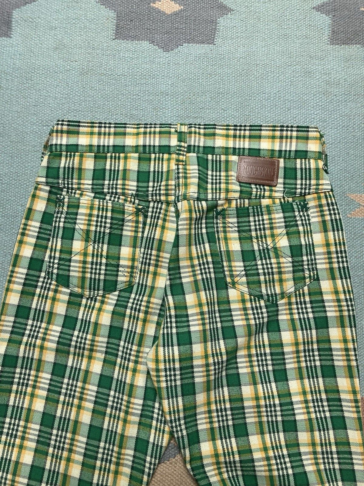 Sears × Vintage 1970s sears flare pants toughskins plaid wide hippie16 27x27 Size 27" / US 4 / IT 40 - 7 Thumbnail