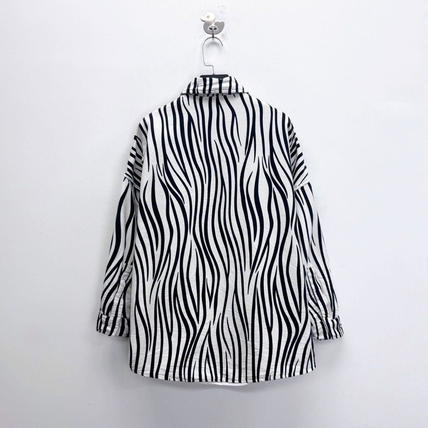 Valentino Valentino Runway Black White Stripe Shirt Jacket Size US XXS / EU 40 - 2 Thumbnail