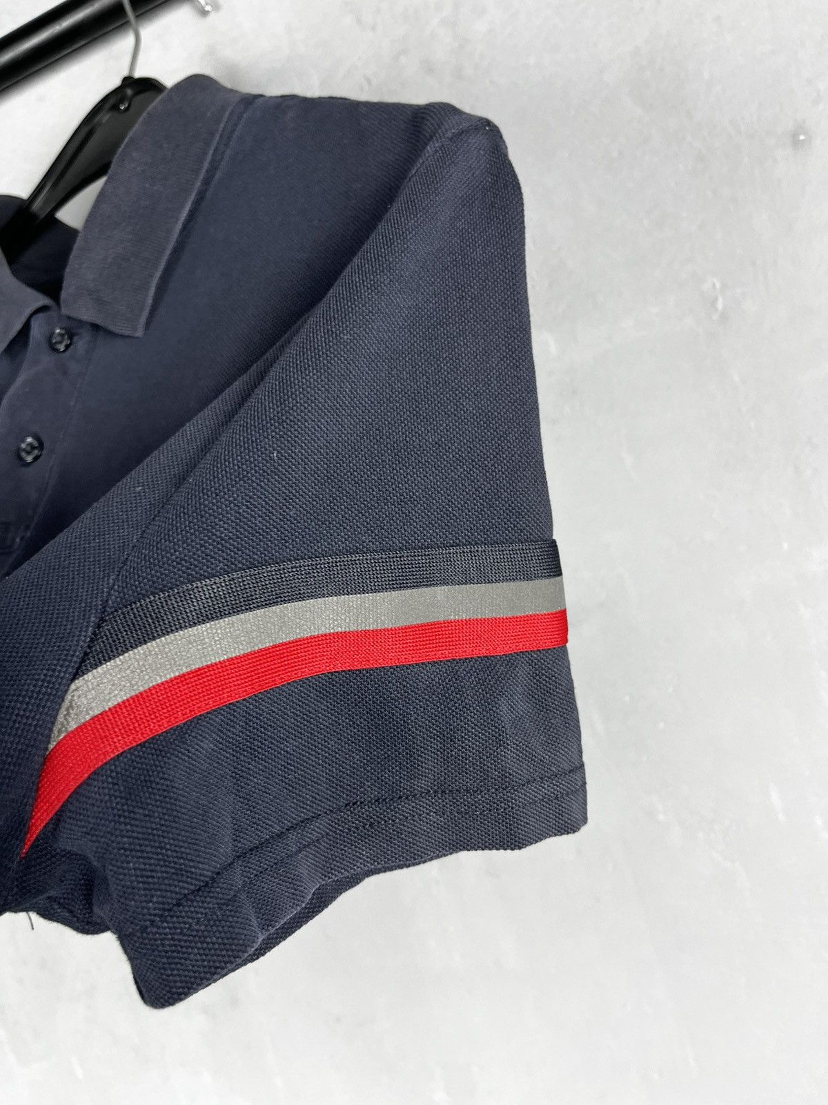 Moncler Moncler Reflective Stripe Navy Polo Tee Size US M / EU 48-50 / 2 - 8 Thumbnail