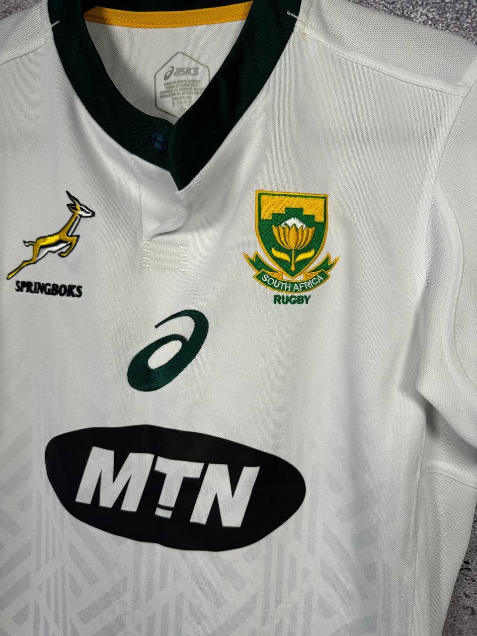 Asics 2018 South African Springboks Rugby Union Away Jersey Size US S / EU 44-46 / 1 - 4 Thumbnail