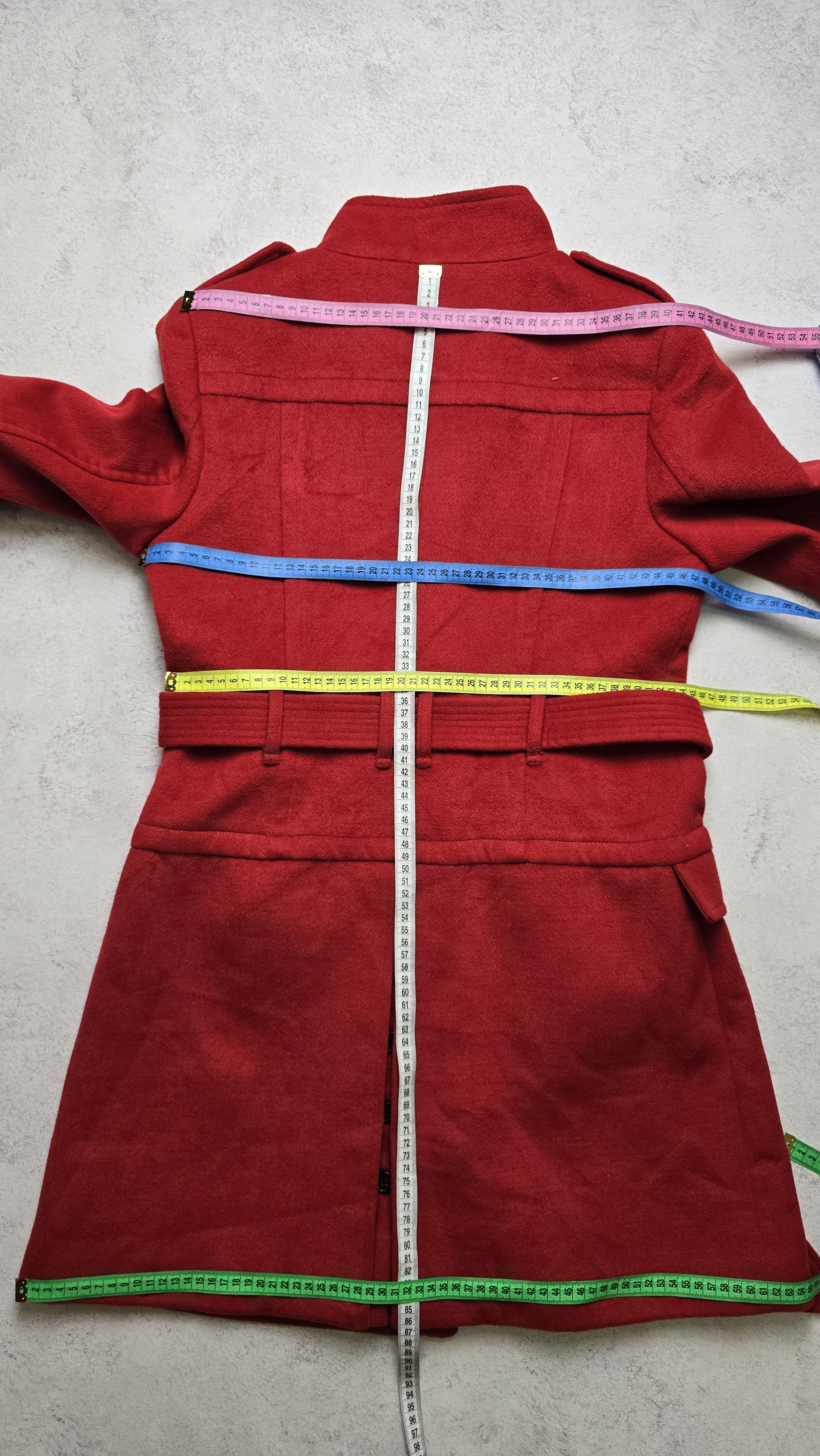 Burberry Burberry Women's Red Wool Belted Coat Size S / US 4 / IT 40 - 5 Thumbnail