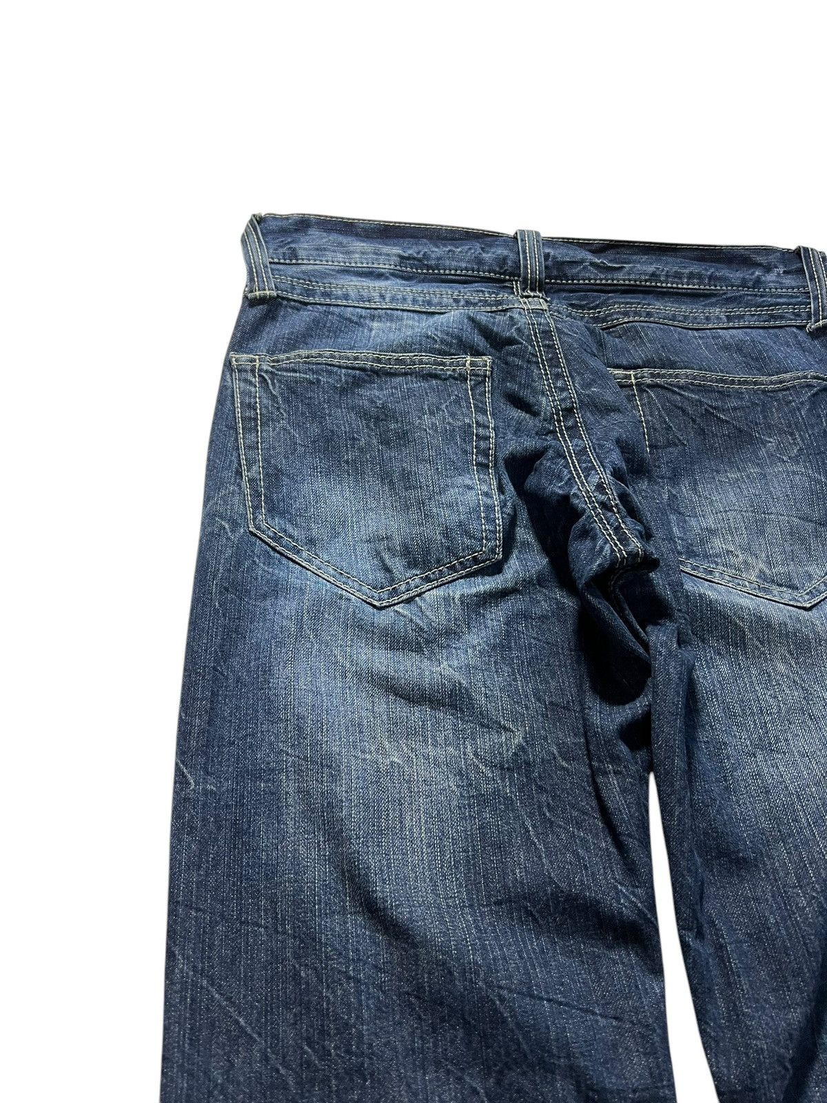 If Six Was Nine × Japanese Brand × Le Grande Bleu (L.G.B.) 💥FLARE💥AVAL WASHED HONEYCOM PUNK JEANS Size US 32 / EU 48 - 10 Thumbnail