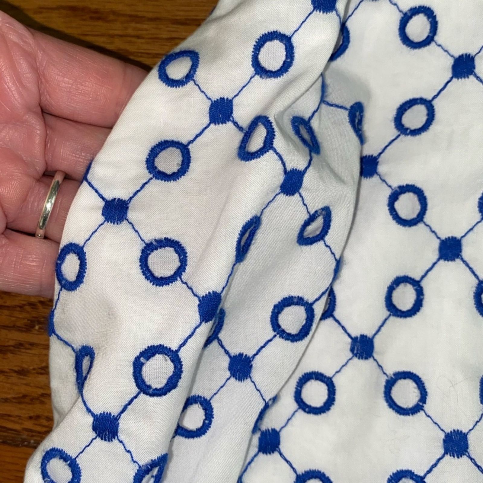 ALEXIS Alexis x Target Blue & White Tulip Eyelet‎ Dress Small EUC Size S / US 4 / IT 40 - 15 Thumbnail