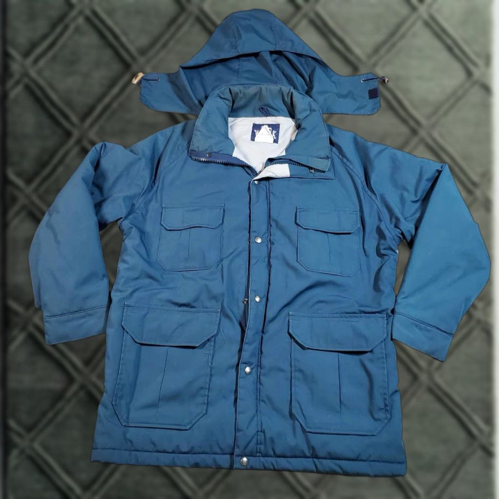 Vintage VINTAGE LL-Bean Chore Hooded Jacket Womens L Blue Jacket Size L / US 10 / IT 46 - 1 Thumbnail