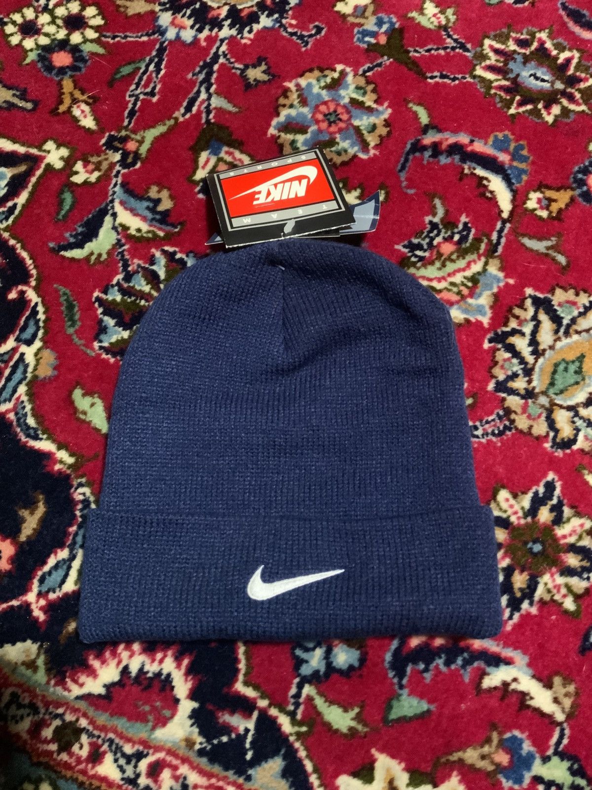 Nike 90s Vtg Team Nike PSU Penn State Nittany Lions Beanie Swoosh Size ONE SIZE - 3 Thumbnail