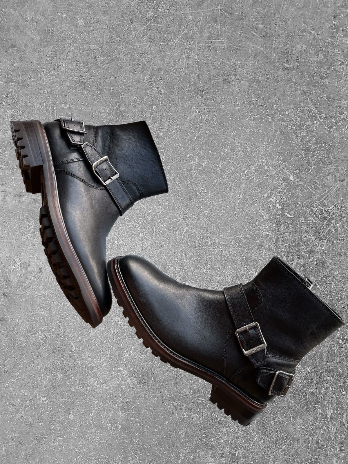 image of Belstaff Trail Master Leather Boots in Black, Men's (Size 8)