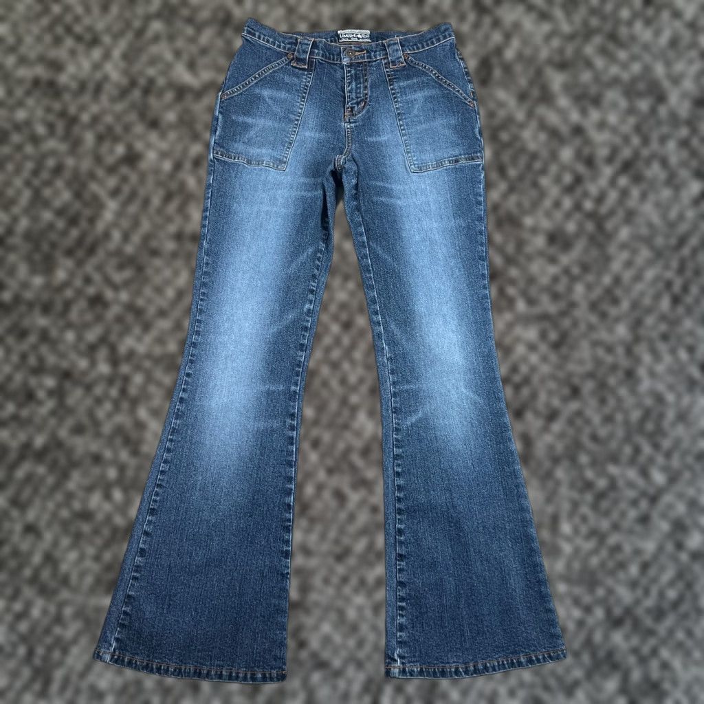 VINTAGE Limited Too Jeans Women 7 JR Flare Leg Mid Rise Blue 5-Pocket Denim Hippie Grunge Mens?