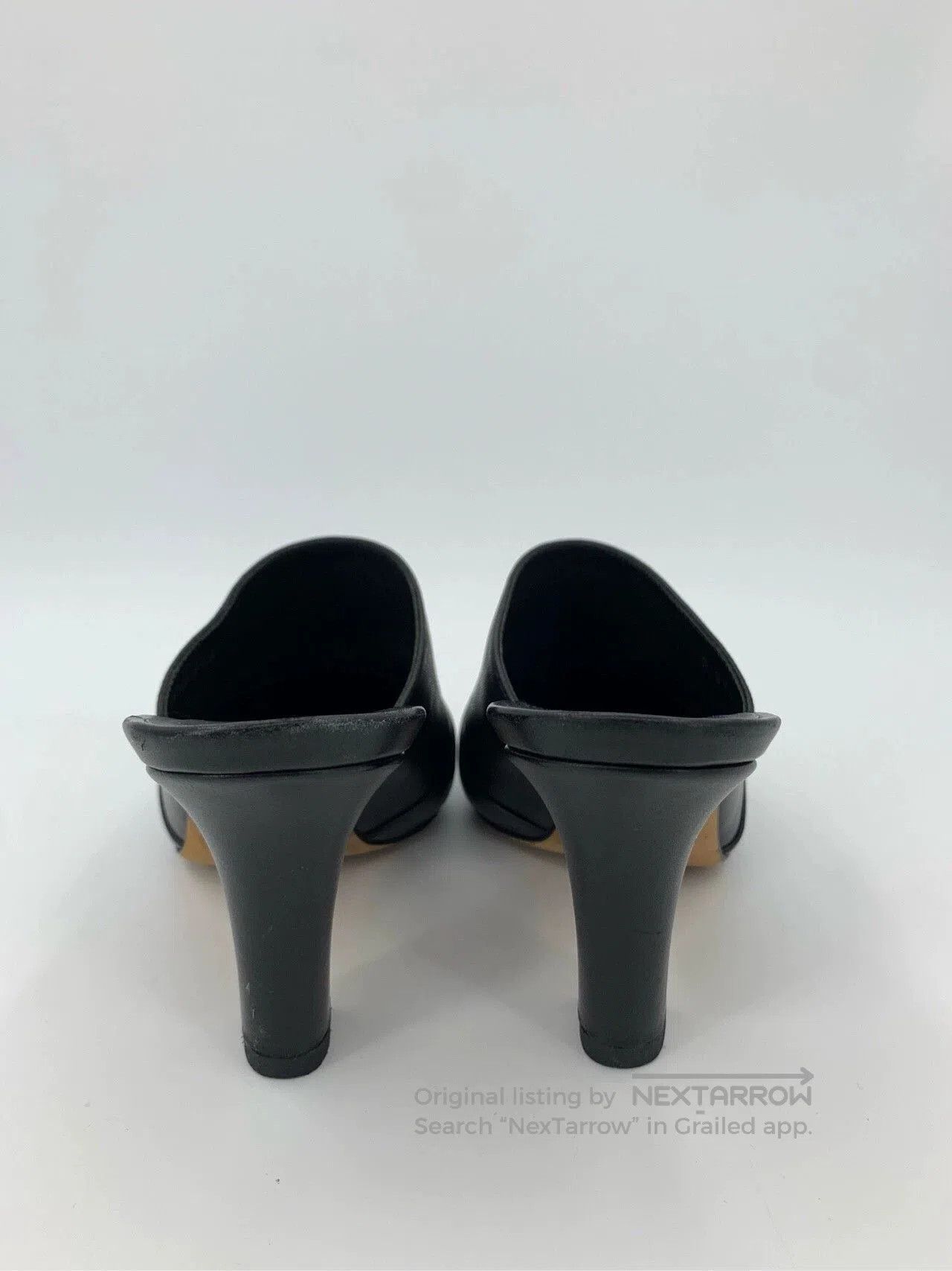 Chanel Chanel Black Leather CC Mule Heels. Size US 6.5 / EU 39-40 - 4 Thumbnail