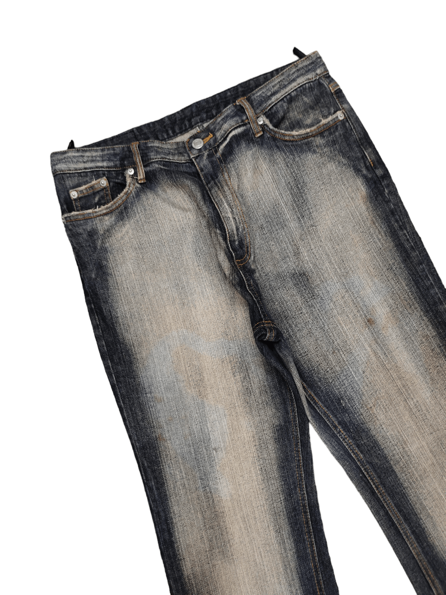 If Six Was Nine × Le Grande Bleu (L.G.B.) × Tornado Mart Flare Jeans Jouer Aur Faded Wash Denim Bootcut Y2k Size US 32 / EU 48 - 5 Thumbnail