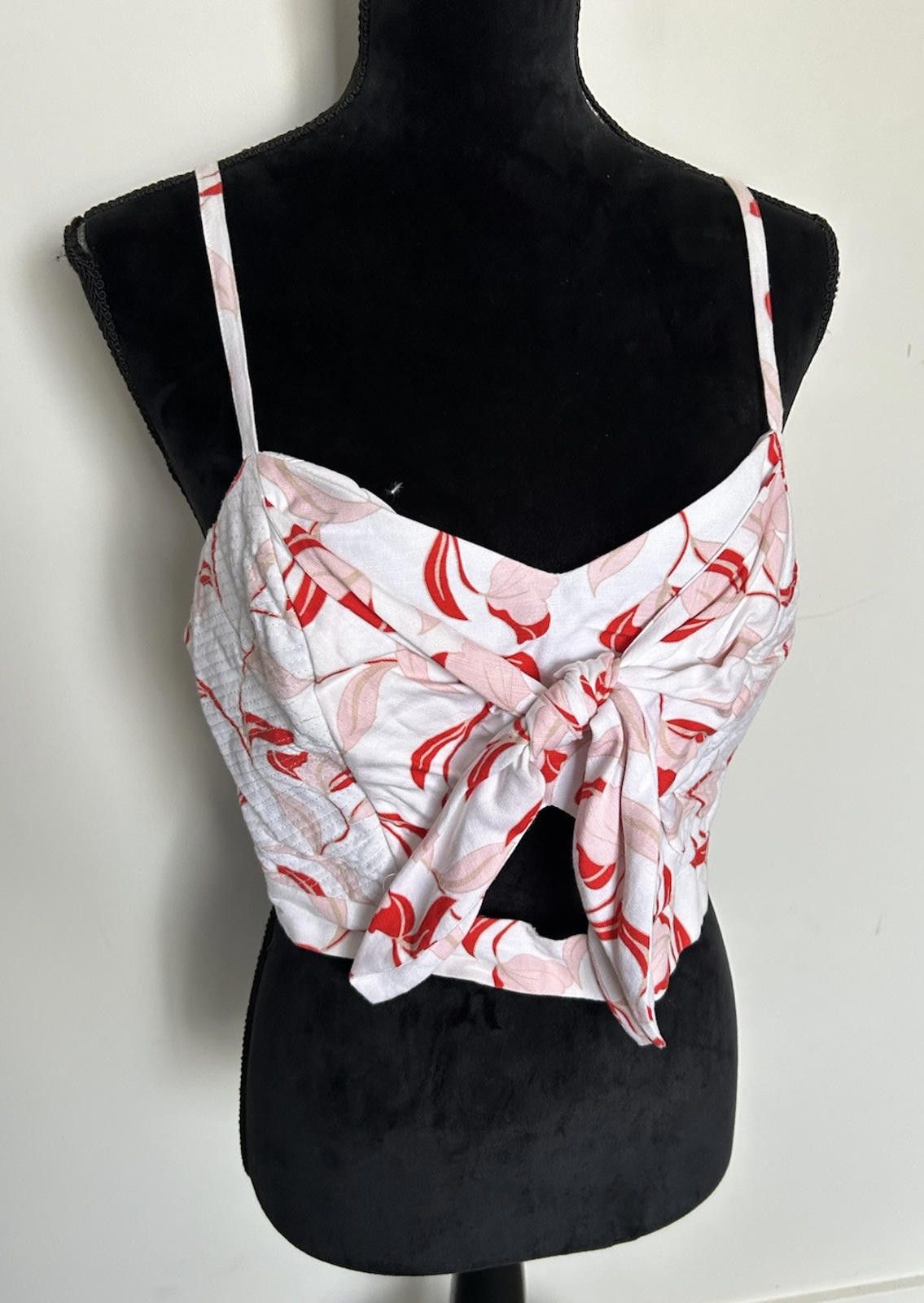 Other Seed Heritage Crop Top W/Cut Out & Bow Tie - Size 12 (002) Size M / US 6-8 / IT 42-44 - 2 Thumbnail