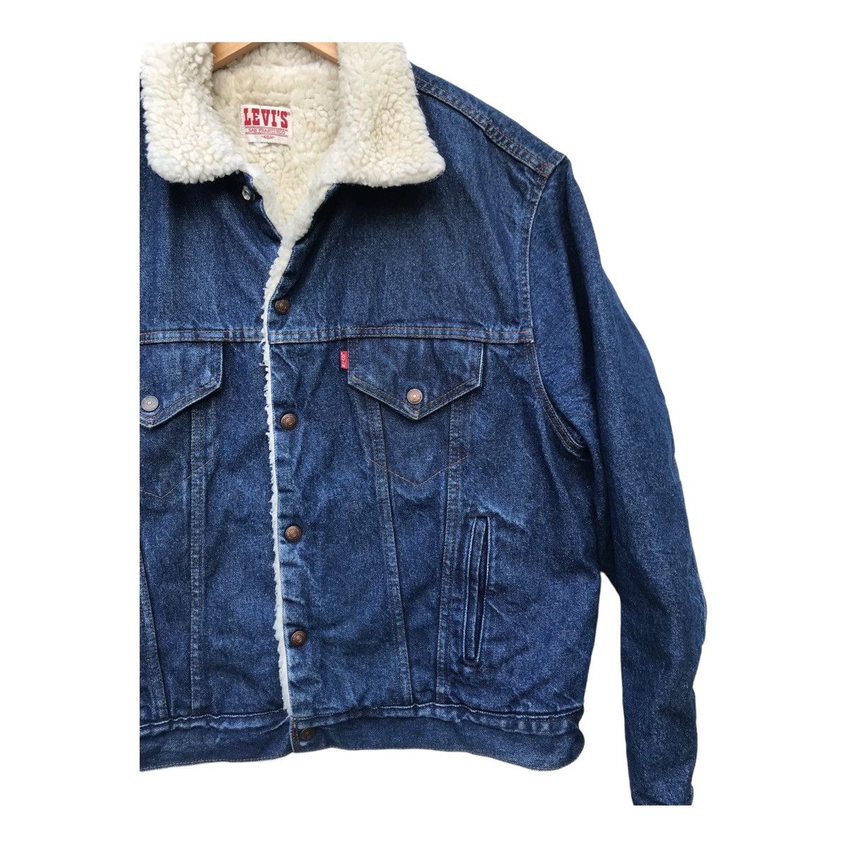 Levi's Vintage Levis Usa Denim Sherpa Lining Trucker Jacket Size US M / EU 48-50 / 2 - 7 Thumbnail
