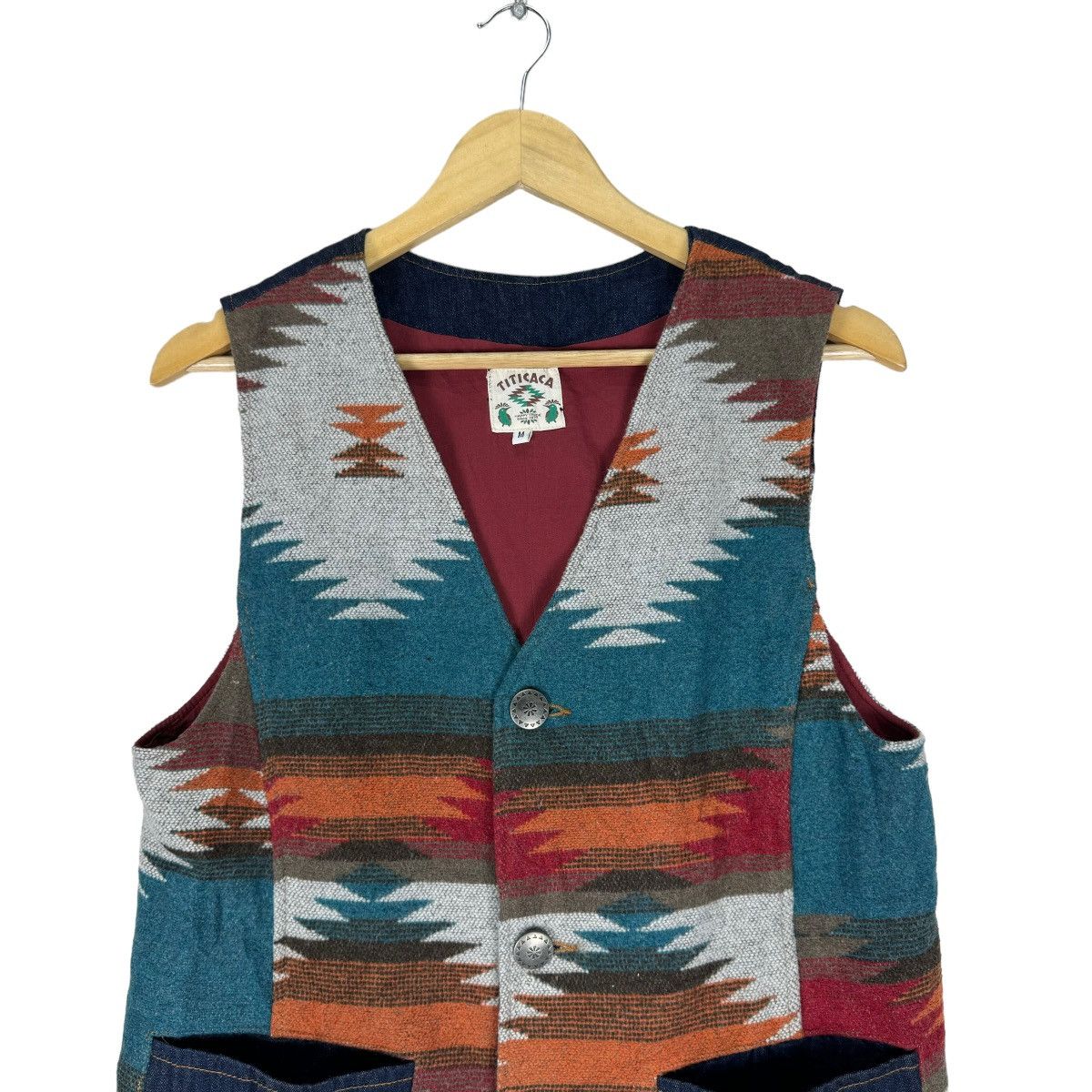 Japanese Brand ⚡️TITICACA AZTEC NATIVE VEST Size US M / EU 48-50 / 2 - 2 Thumbnail