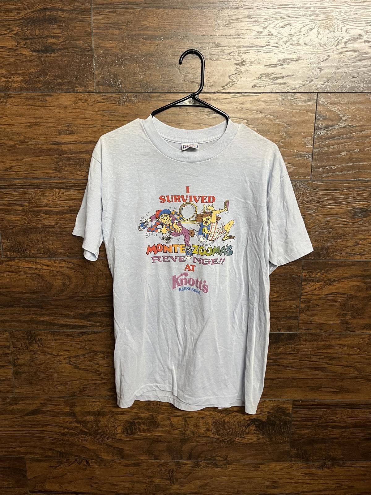 Designer Vintage Knotts Berry Farm T-shirt Monte Zooma's Revenge Size US XL / EU 56 / 4 - 1 Thumbnail
