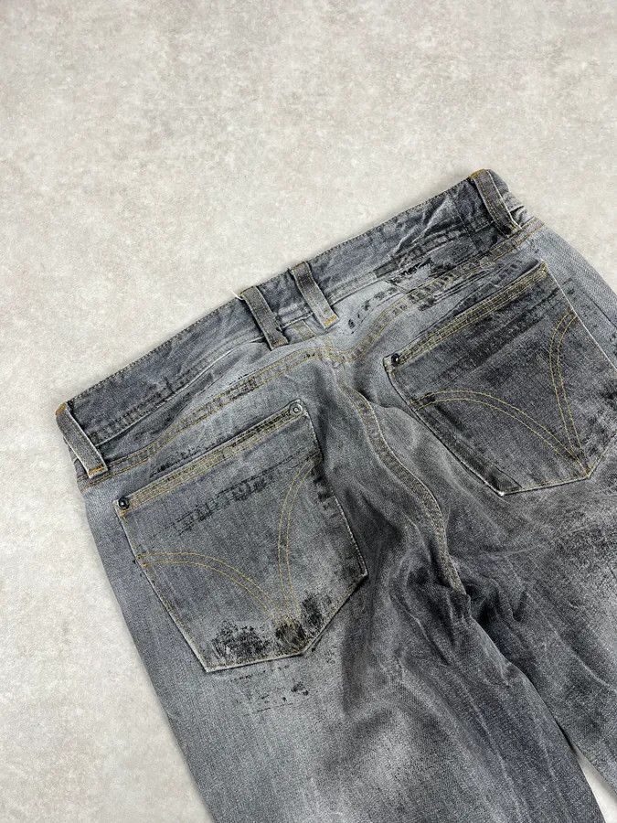 Dolce & Gabbana SS2006 Dolce & Gabbana Dirty Effect Grey Denim Jeans Size US 30 / EU 46 - 8 Thumbnail