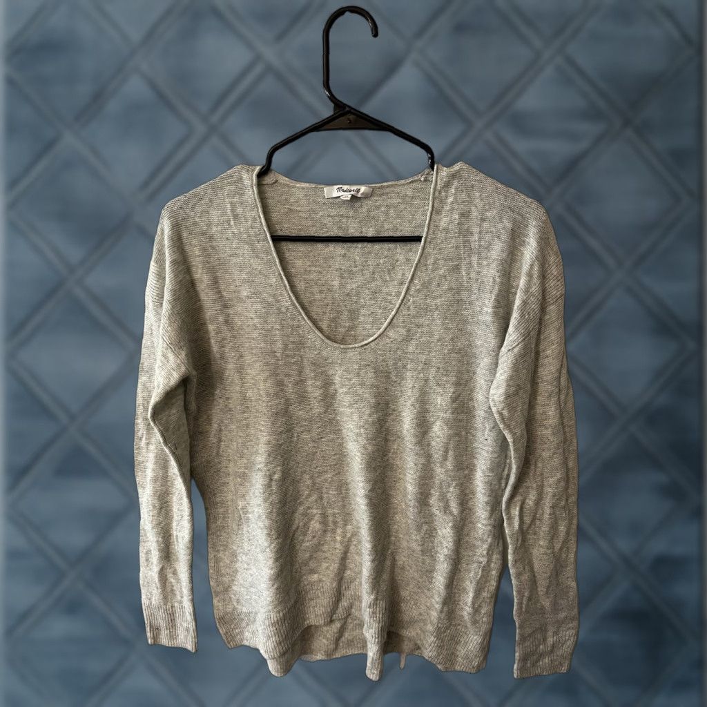 Madewell VINTAGE Madewell Women's Gray Kimball Pullover Sweater XS K5760 Size S / US 4 / IT 40 - 1 Thumbnail