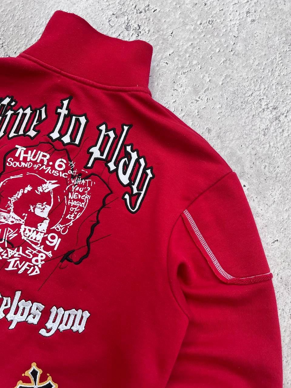 Affliction × Le Grande Bleu (L.G.B.) Y2K Japanese Crazy TRASHED Studded Punk LGB STYLE Hoodie Size US M / EU 48-50 / 2 - 13 Thumbnail