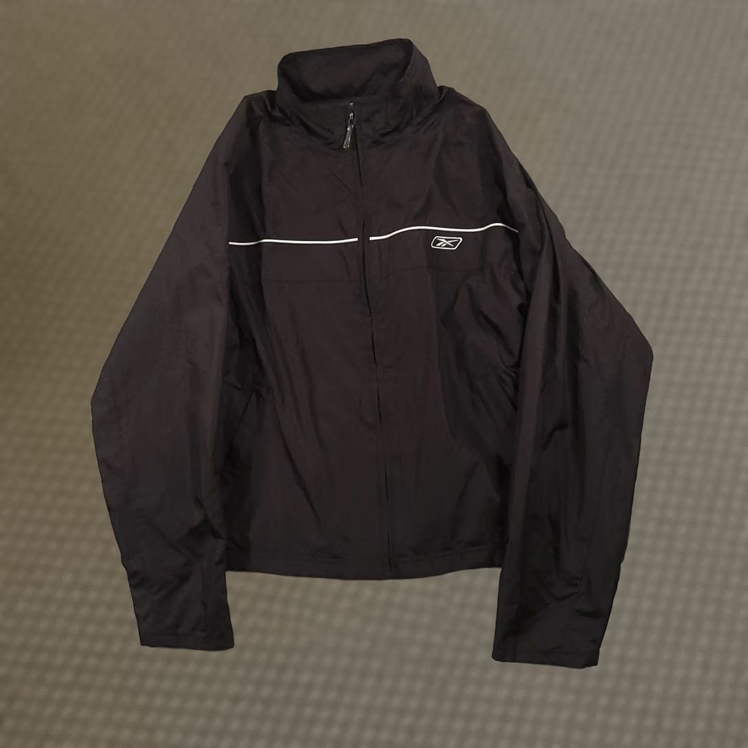 Reebok VINTAGE Reebok Windbreaker Jacket M Embroidered Zip Black Womens Size M / US 6-8 / IT 42-44 - 1 Thumbnail
