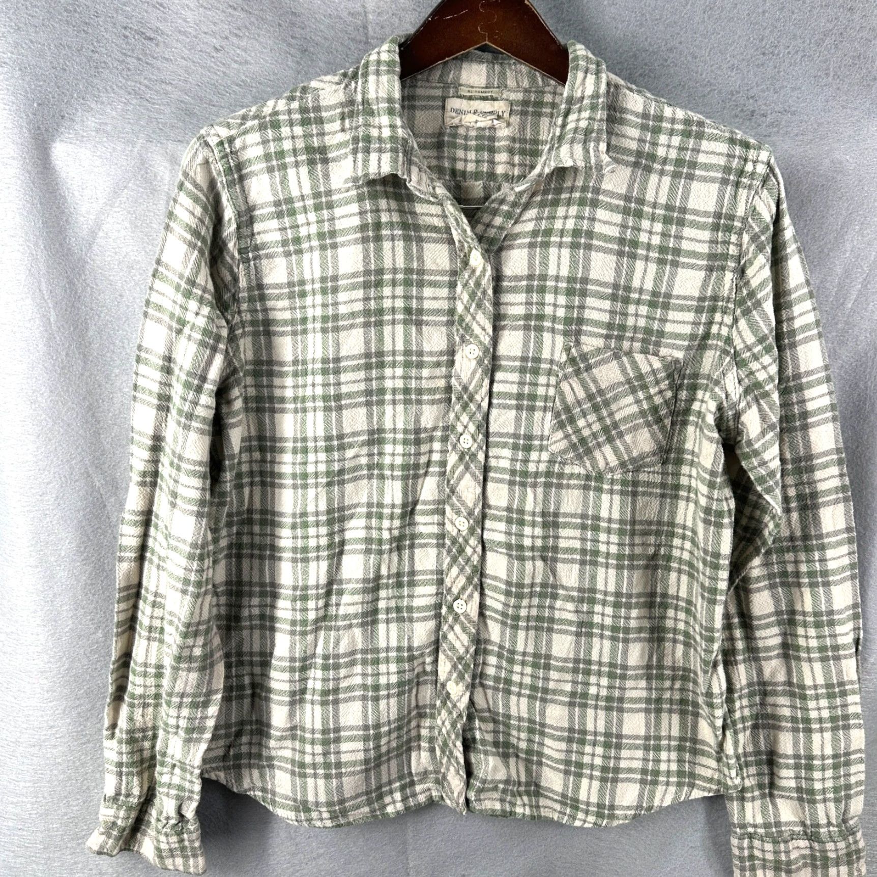 Ralph Lauren Denim & Supply Ralph Lauren Tomboy Shirt Womens XL Long Sleeve Green Plaid Casual Button-Up 100% Cotton Vintage No Size XL / US 12-14 / IT 48-50 - 2 Thumbnail